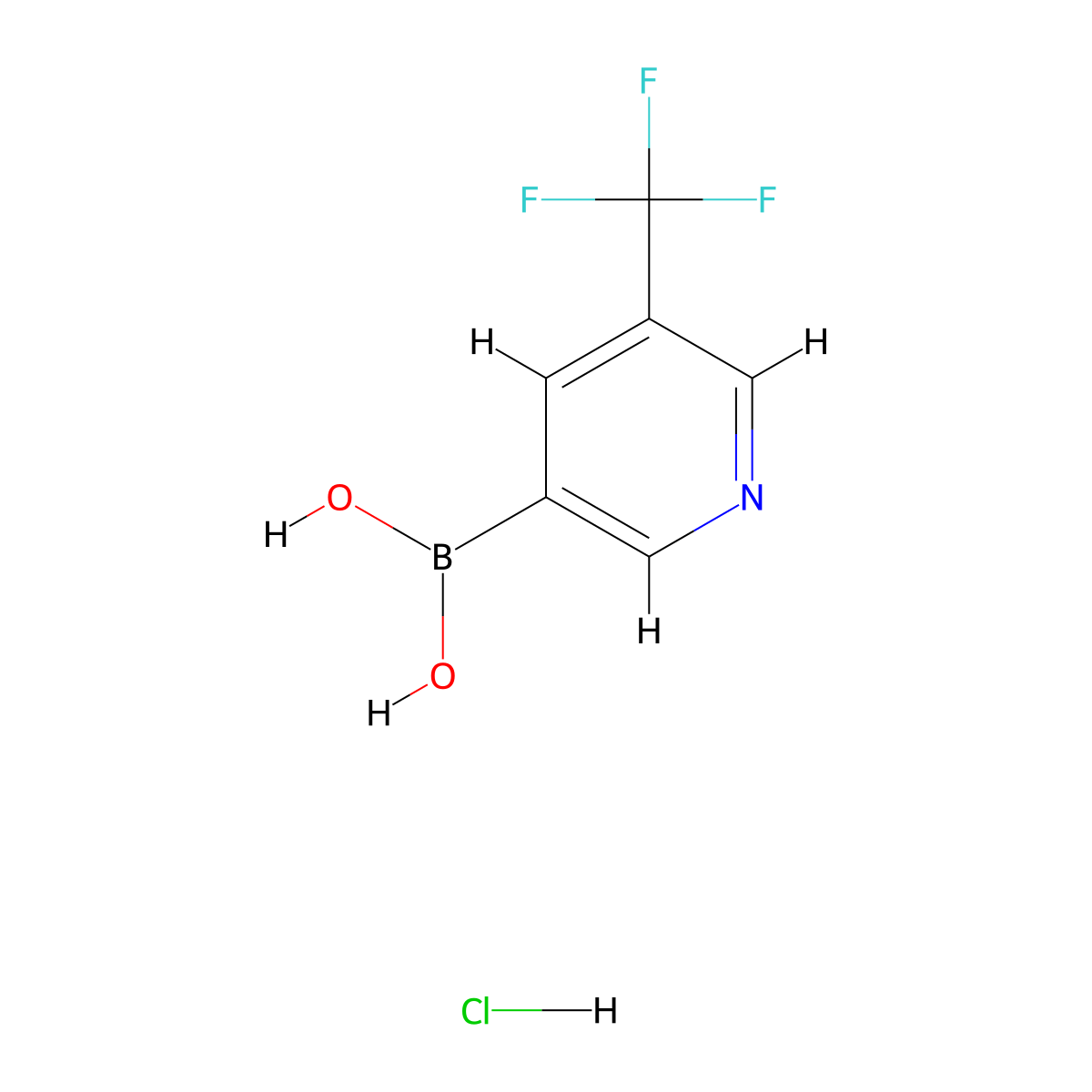 (5-(Trifluoromethyl)pyridin-3-yl)boronic acid hydrochloride molecular structure, CAS 1003298-83-6