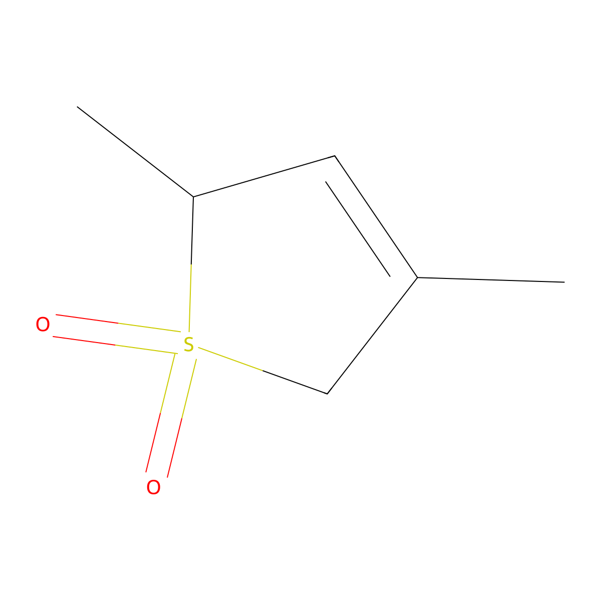 Thiophene, 2,5-dihydro-2,4-dimethyl-, 1,1-dioxide molecular structure, CAS 10033-92-8