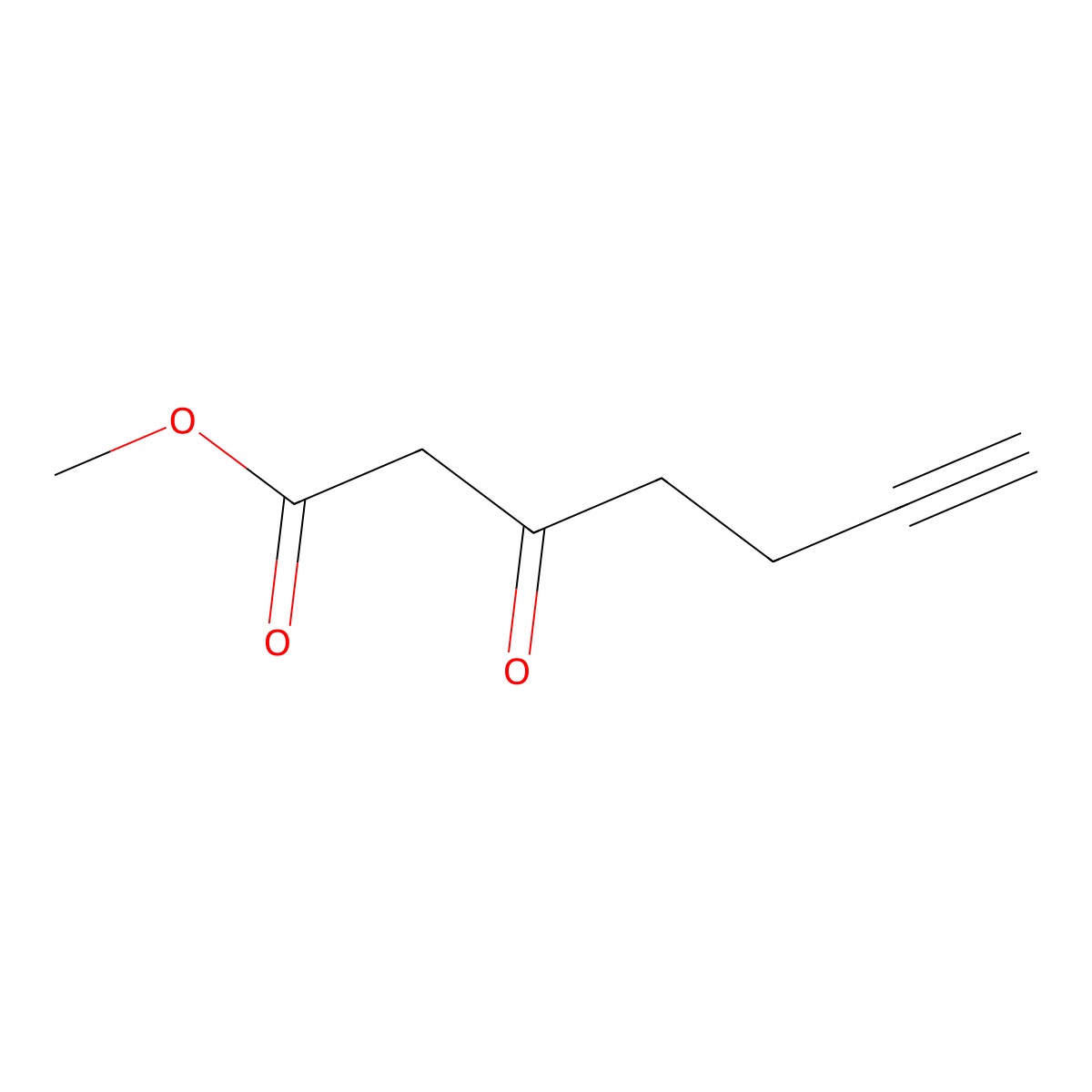 6-Heptynoic acid, 3-oxo-, methyl ester molecular structure, CAS 100330-50-5