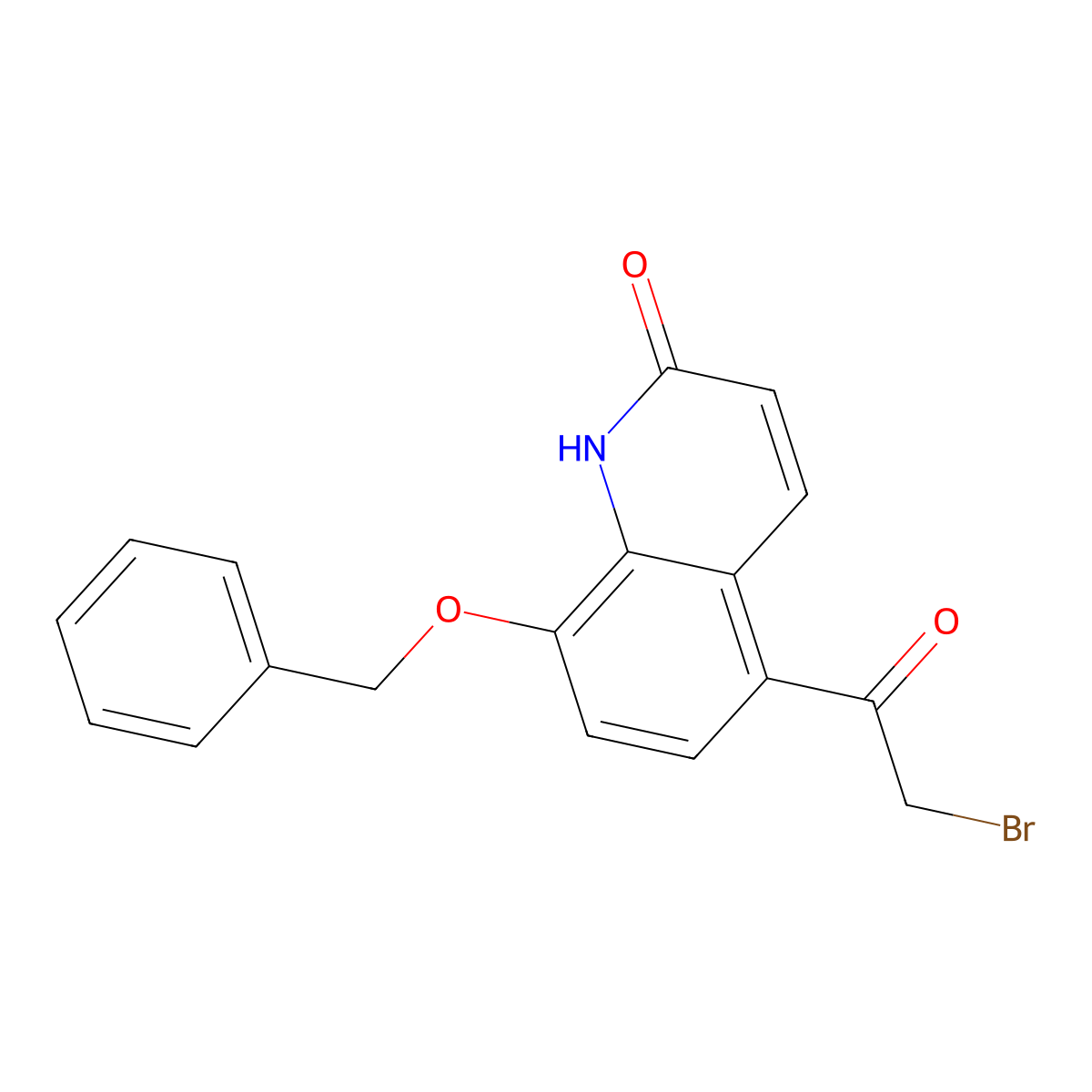 8-Benzyloxy-5-(2-bromoacetyl)-2-hydroxyquinoline molecular structure, CAS 100331-89-3