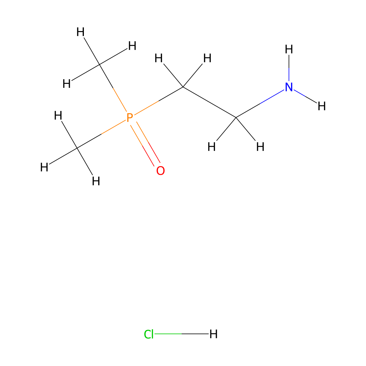 2-(Dimethylphosphoryl)ethan-1-amine hydrochloride molecular structure, CAS 1003315-34-1