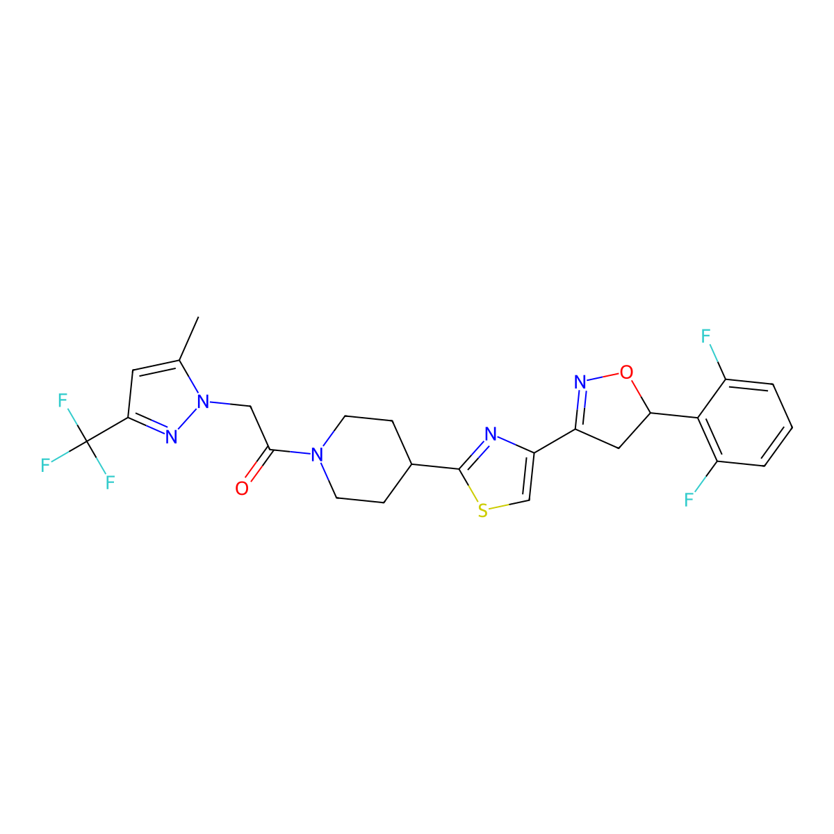 Oxathiapiprolin molecular structure, CAS 1003318-67-9