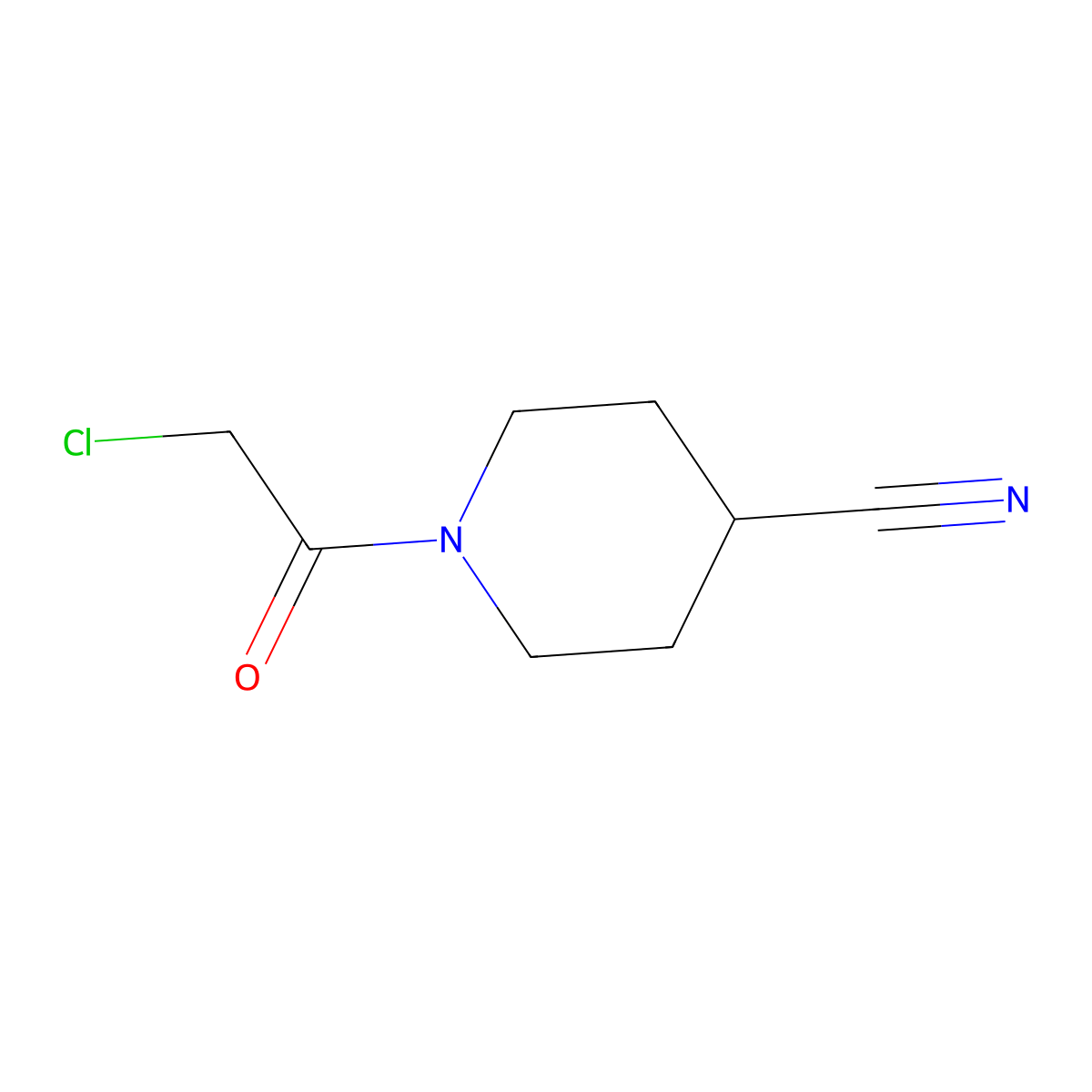 1-(2-Chloroacetyl)piperidine-4-carbonitrile molecular structure, CAS 1003320-12-4