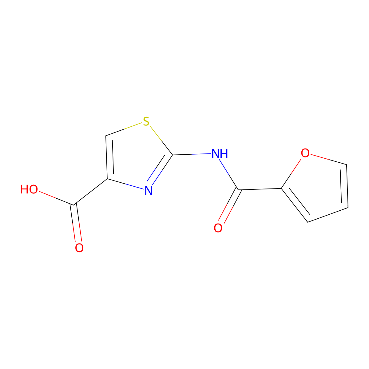 2-(2-Furoylamino)-1,3-thiazole-4-carboxylic acid molecular structure, CAS 1003395-70-7