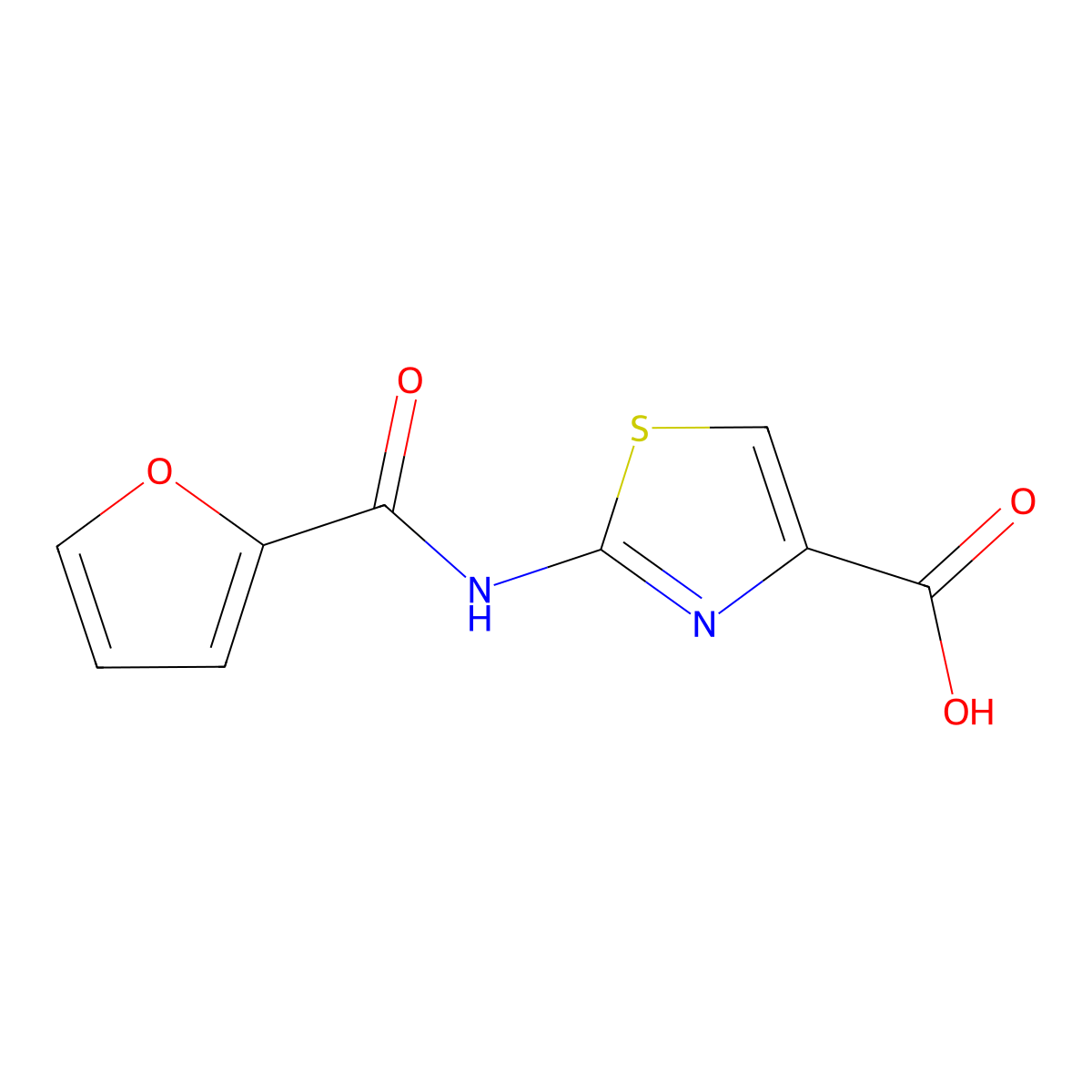 2-(2-Furoylamino)-1,3-thiazole-4-carboxylic acid molecular structure, CAS 1003395-70-7