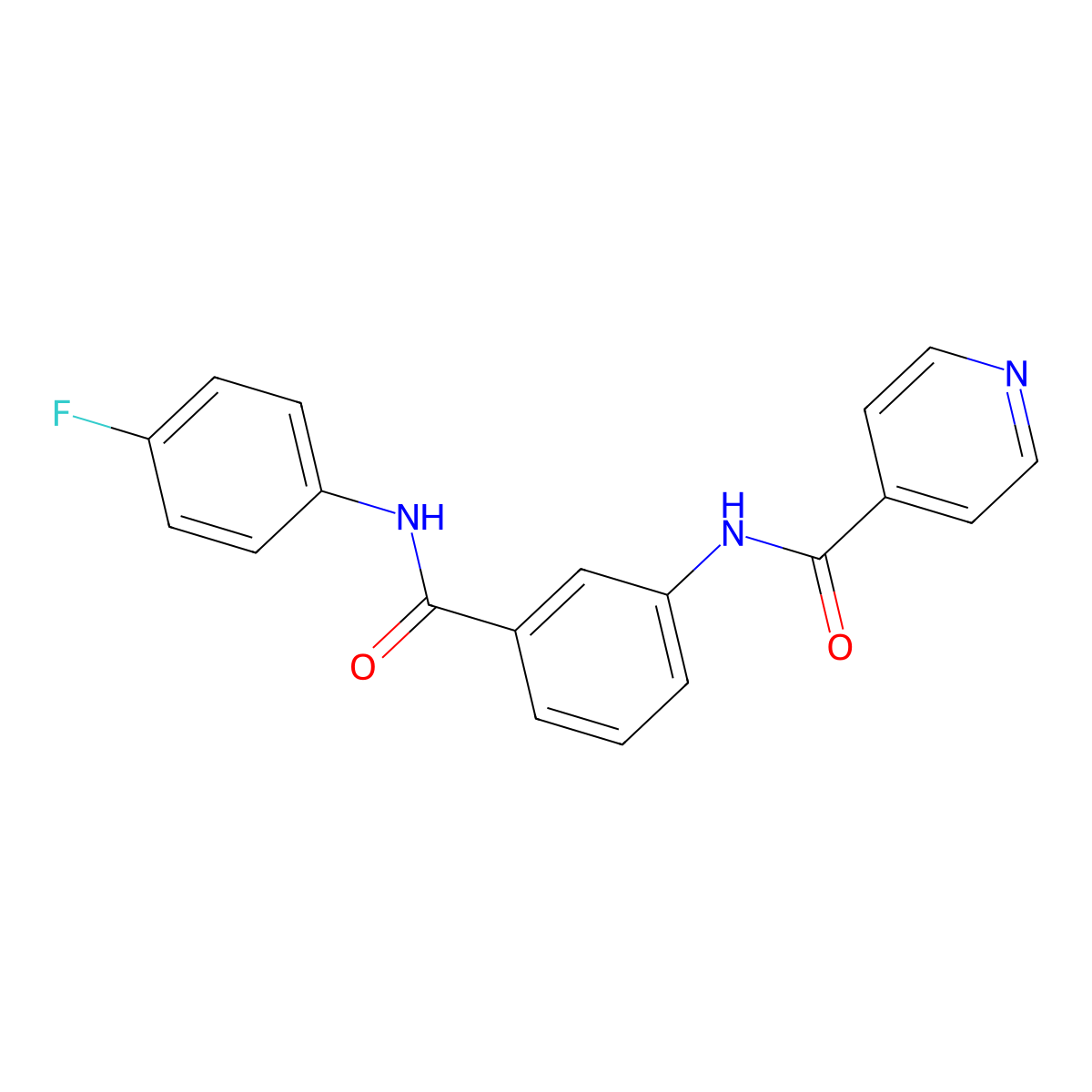 N-[3-[(4-fluorophenyl)carbamoyl]phenyl]pyridine-4-carboxamide molecular structure, CAS 1003399-76-5