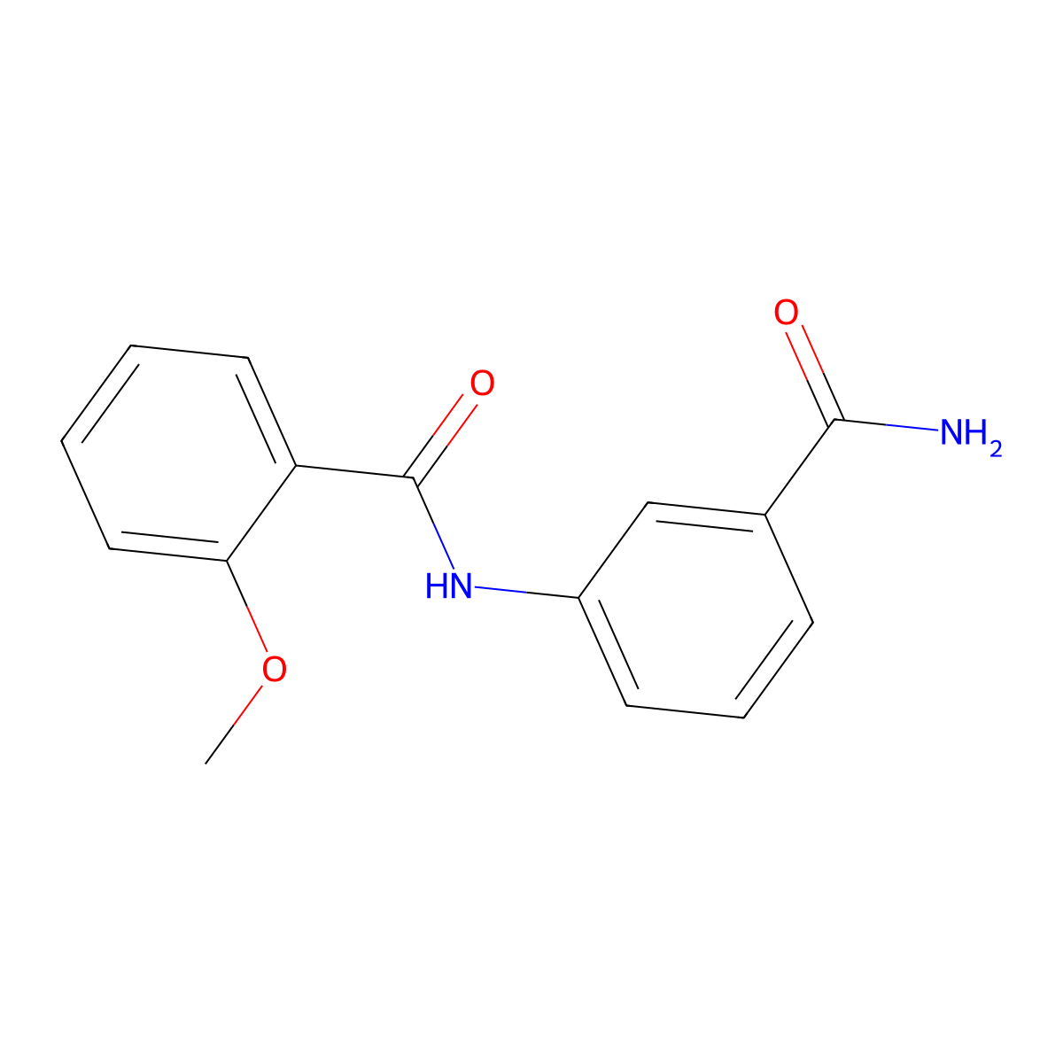 N-(3-carbamoylphenyl)-2-methoxybenzamide molecular structure, CAS 1003416-03-2