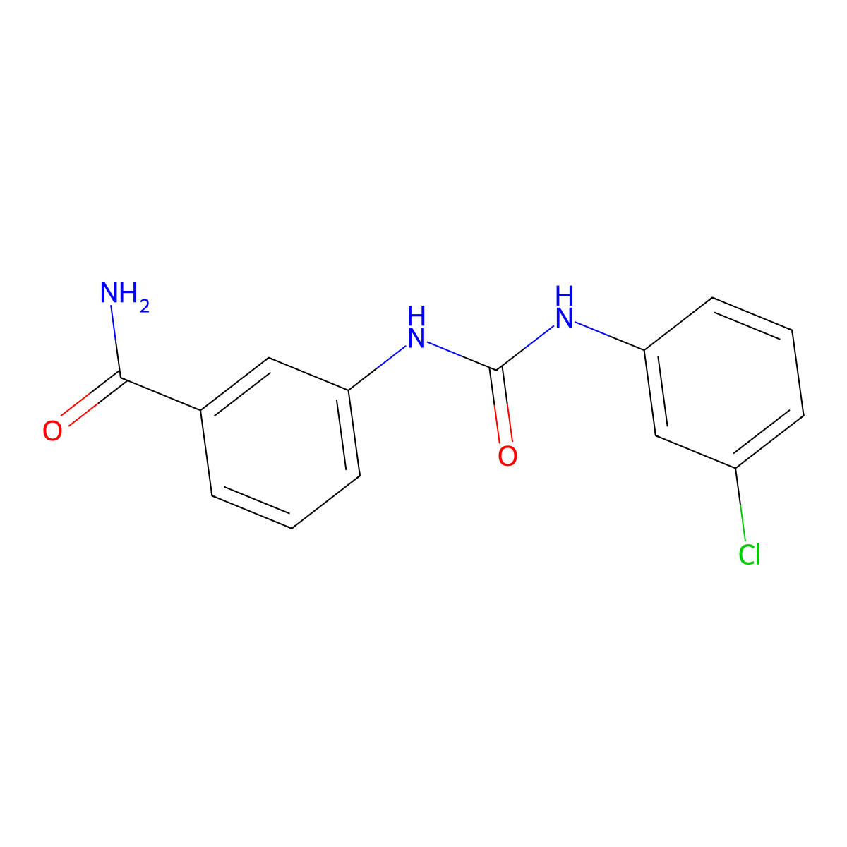 3-{[(3-Chloroanilino)carbonyl]amino}benzamide molecular structure, CAS 1003416-11-2