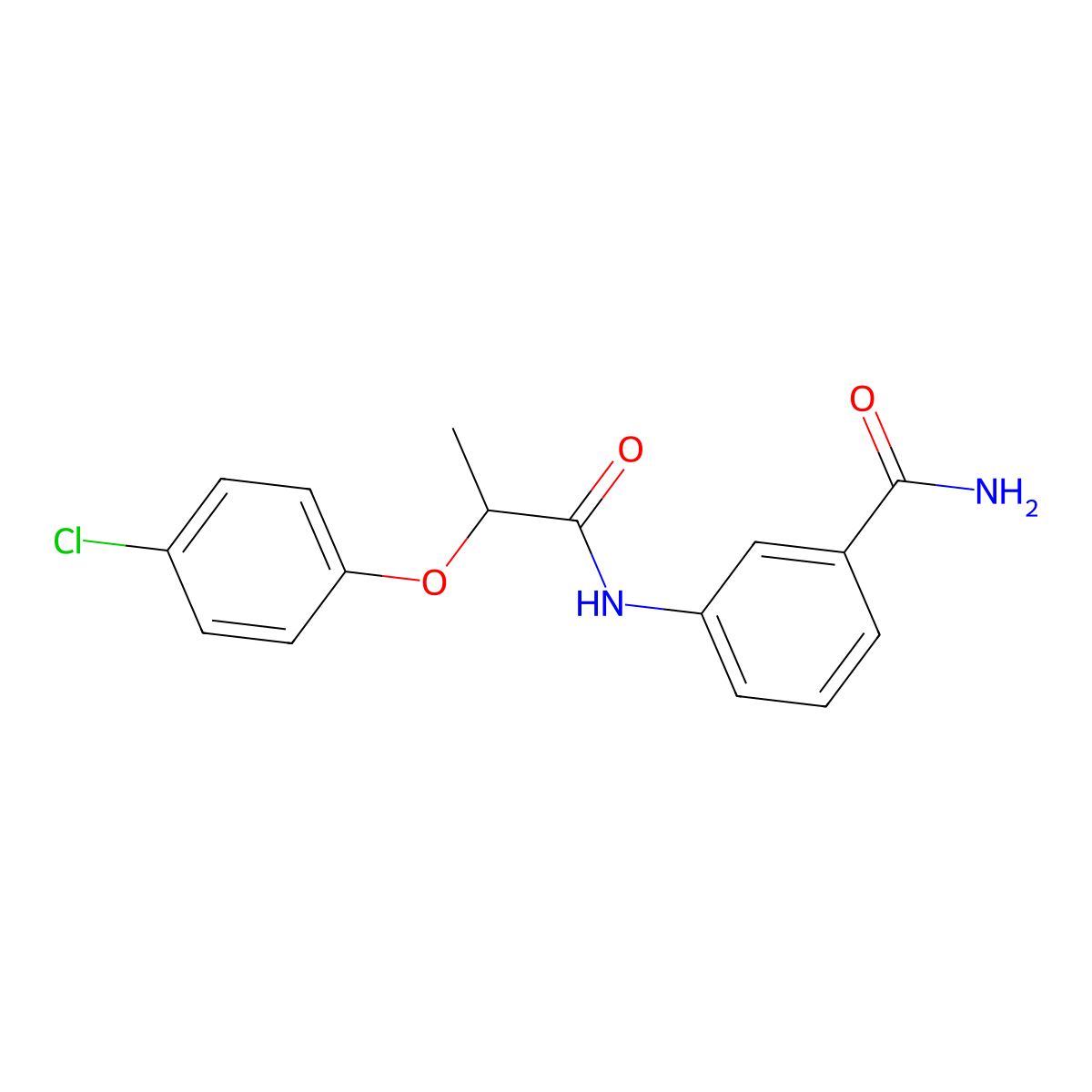 3-{[2-(4-Chlorophenoxy)propanoyl]amino}benzamide molecular structure, CAS 1003416-49-6
