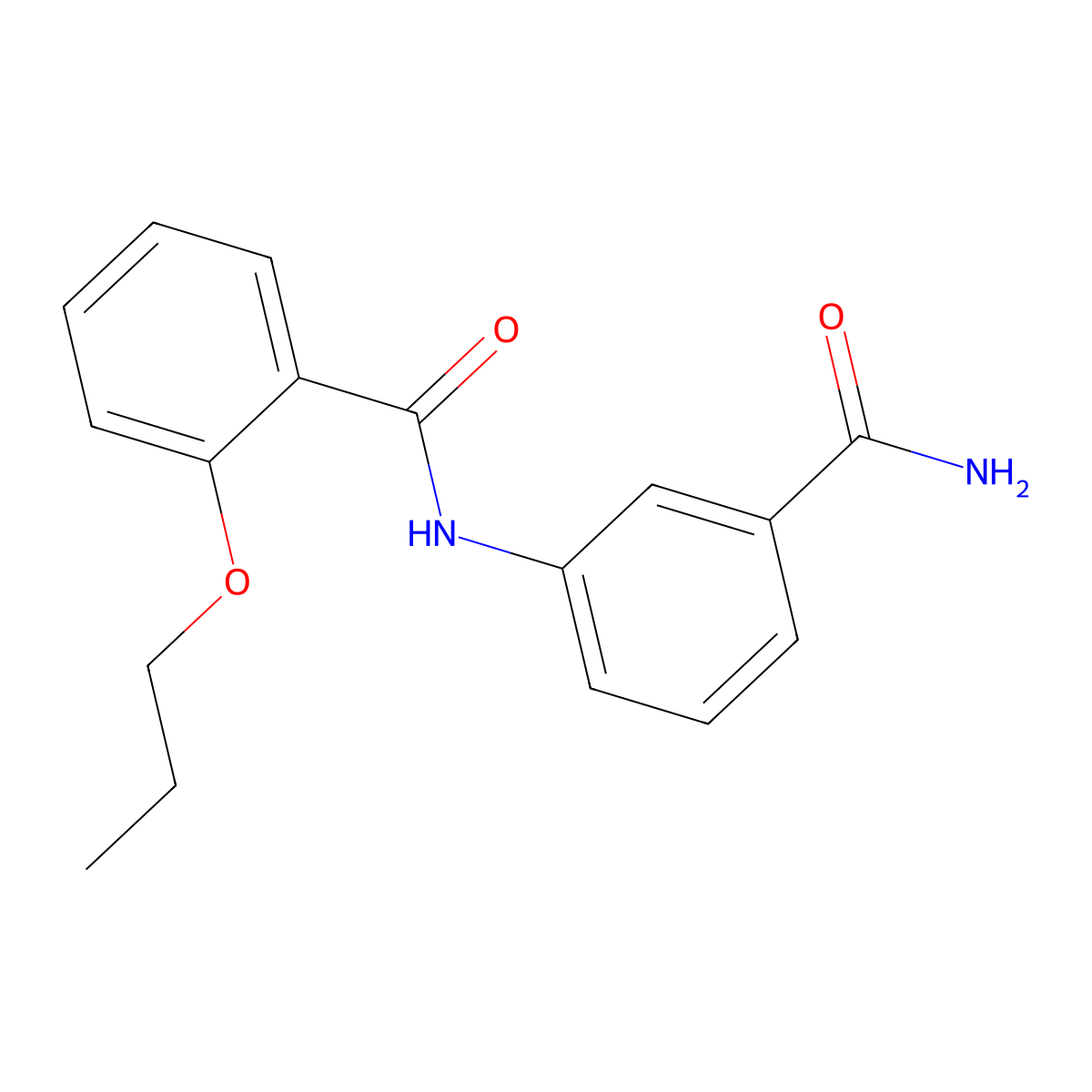N-(3-carbamoylphenyl)-2-propoxybenzamide molecular structure, CAS 1003417-39-7