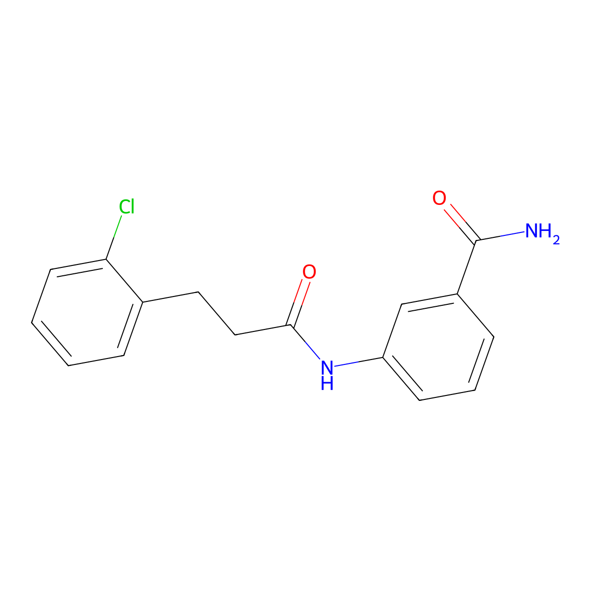 3-{[3-(2-Chlorophenyl)propanoyl]amino}benzamide molecular structure, CAS 1003420-14-1