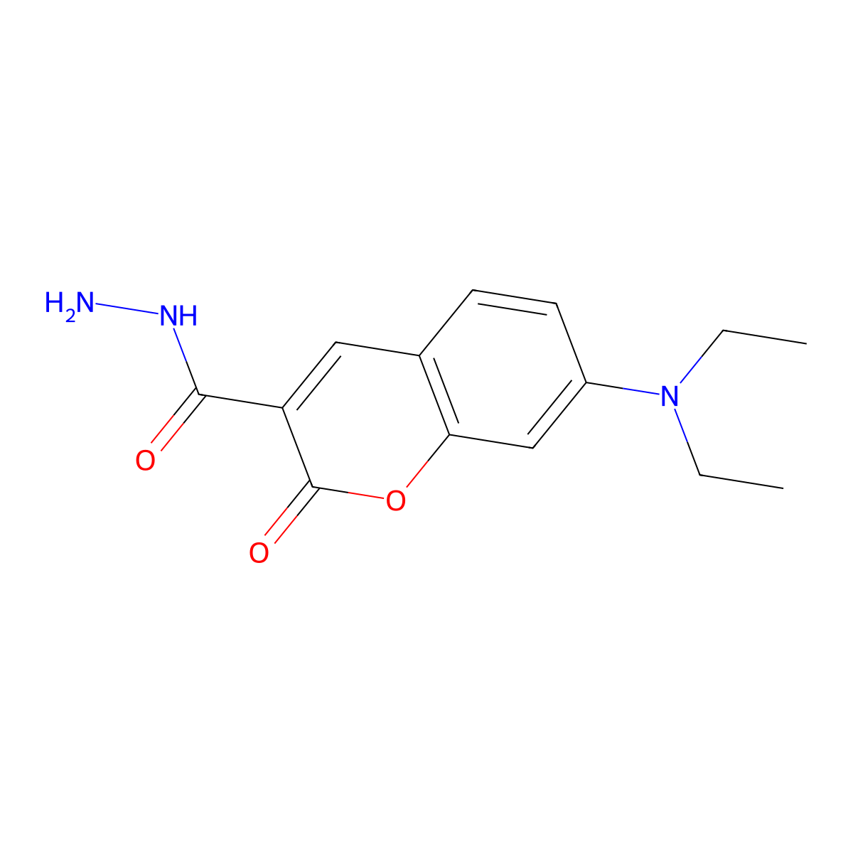 7-Diethylaminocoumarin-3-carbohydrazide molecular structure, CAS 100343-98-4