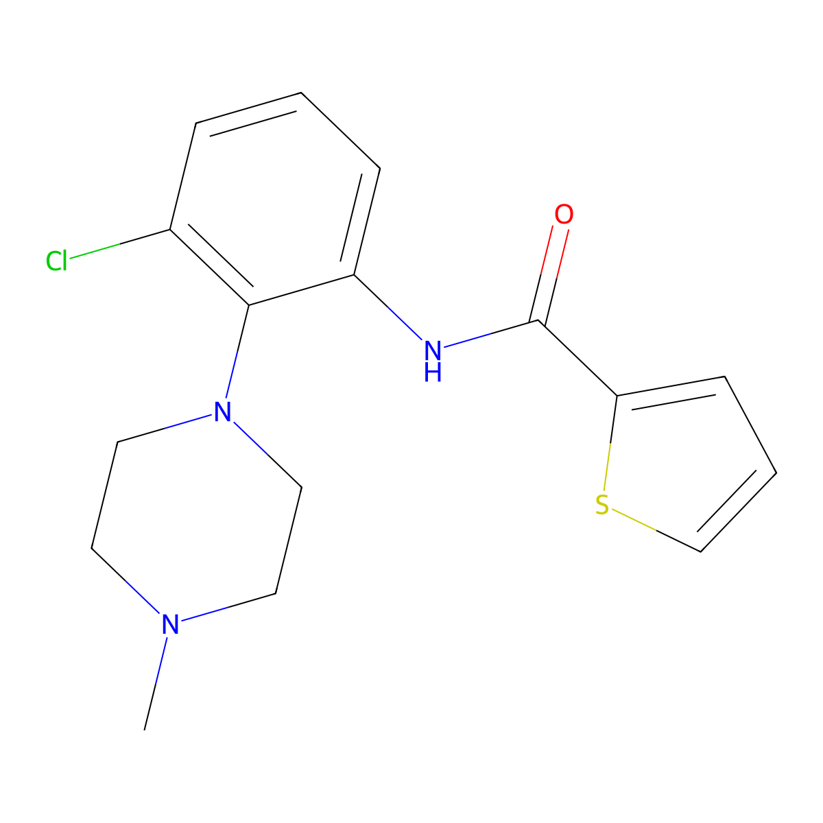 N-[3-chloro-2-(4-methylpiperazin-1-yl)phenyl]thiophene-2-carboxamide molecular structure, CAS 1003434-88-5