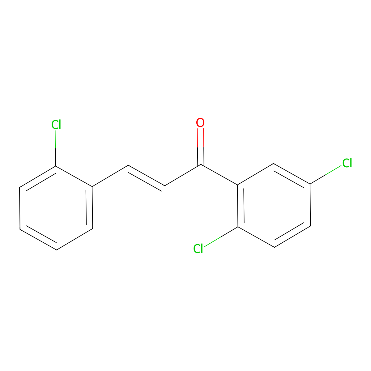 (2E)-3-(2-Chlorophenyl)-1-(2,5-dichlorophenyl)prop-2-en-1-one molecular structure, CAS 1003451-95-3
