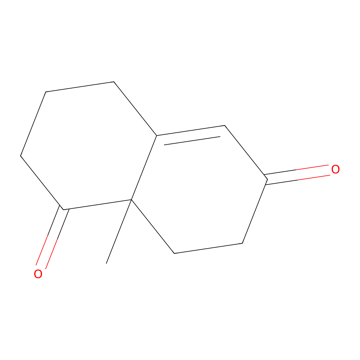 (R)-(-)-8a-Methyl-3,4,8,8a-tetrahydro-1,6(2H,7H)-naphthalenedione molecular structure, CAS 100348-93-4