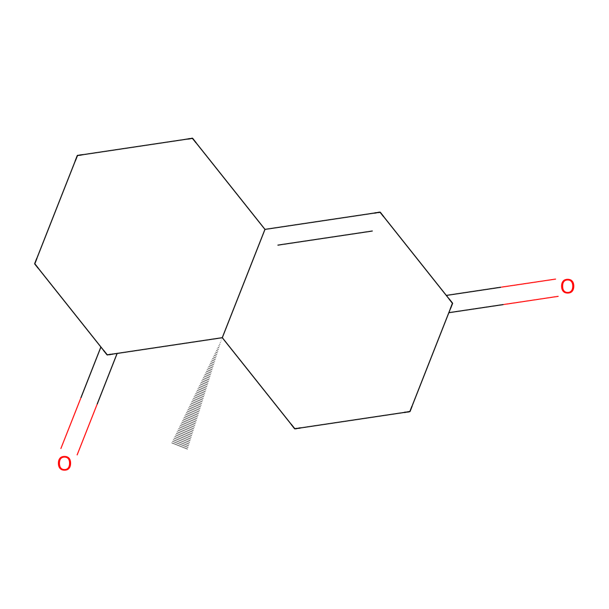 (R)-(-)-8a-Methyl-3,4,8,8a-tetrahydro-1,6(2H,7H)-naphthalenedione molecular structure, CAS 100348-93-4