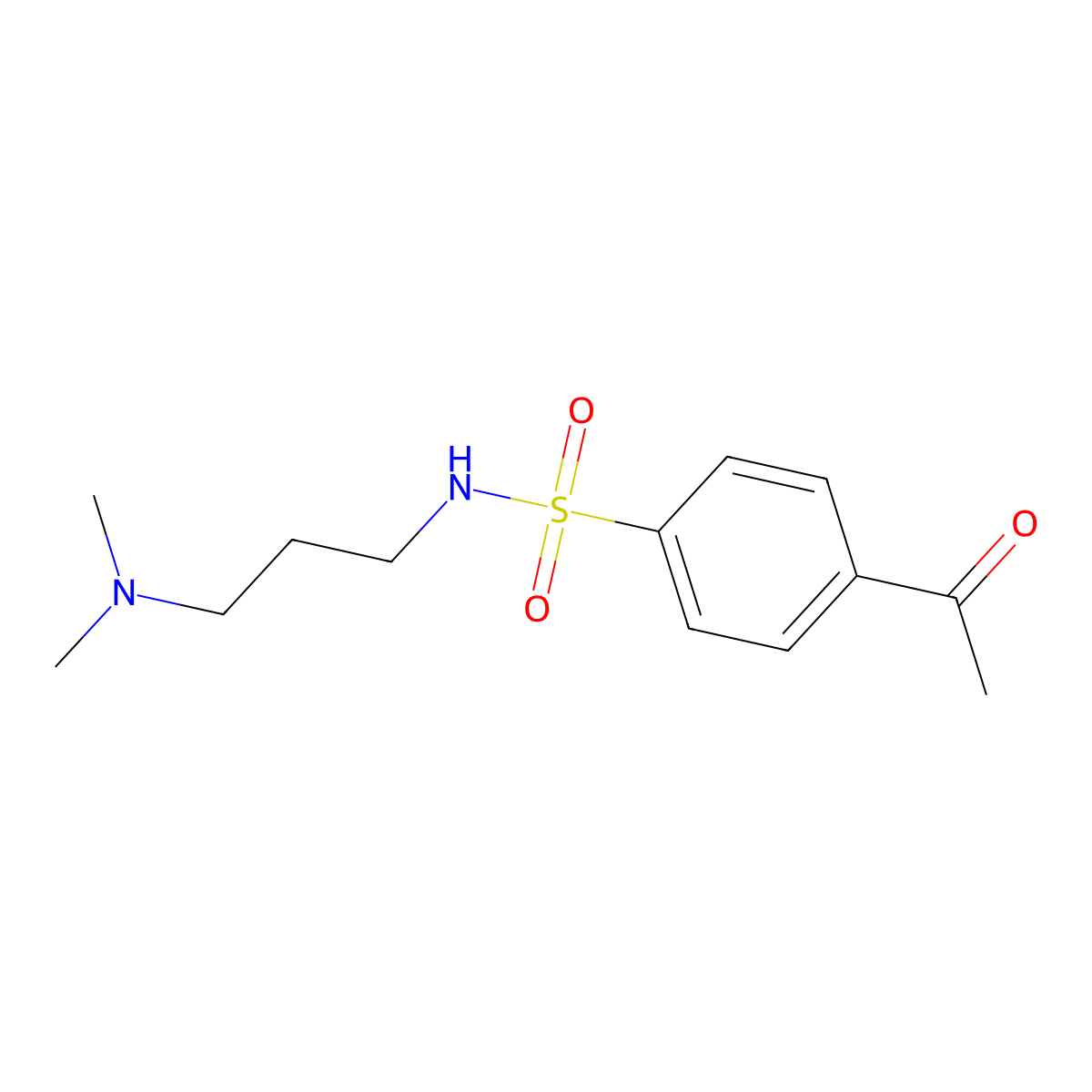 4-acetyl-N-[3-(dimethylamino)propyl]benzene-1-sulfonamide molecular structure, CAS 1003494-10-7