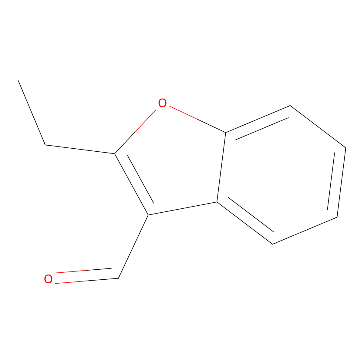 2-Ethyl-1-benzofuran-3-carbaldehyde molecular structure, CAS 10035-41-3