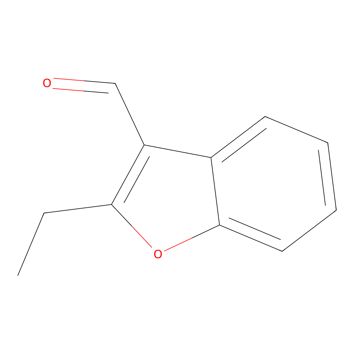 2-Ethyl-1-benzofuran-3-carbaldehyde molecular structure, CAS 10035-41-3