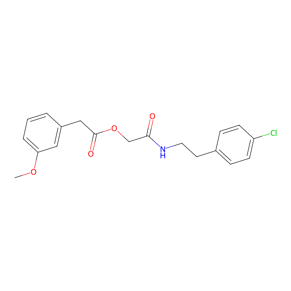 2-{[2-(4-Chlorophenyl)ethyl]amino}-2-oxoethyl (3-methoxyphenyl)acetate molecular structure, CAS 1003540-46-2