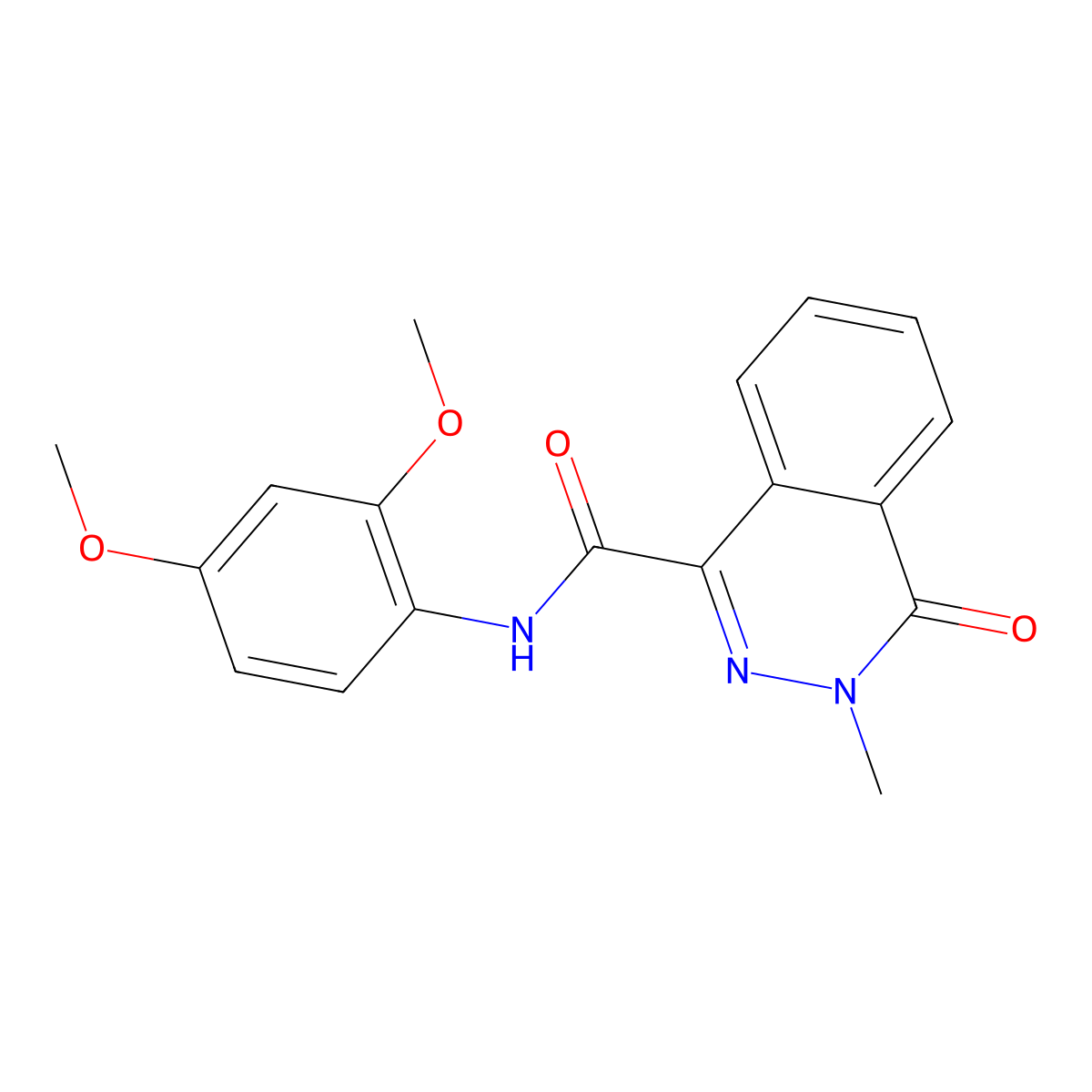 N-(2,4-dimethoxyphenyl)-3-methyl-4-oxo-3,4-dihydrophthalazine-1-carboxamide molecular structure, CAS 1003548-50-2