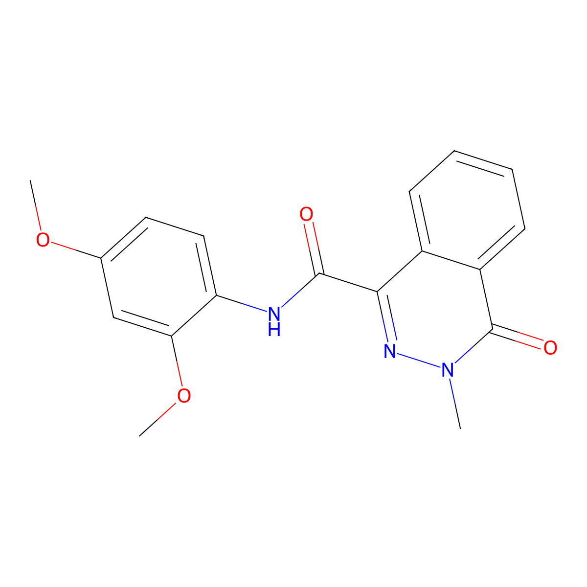 N-(2,4-dimethoxyphenyl)-3-methyl-4-oxo-3,4-dihydrophthalazine-1-carboxamide molecular structure, CAS 1003548-50-2