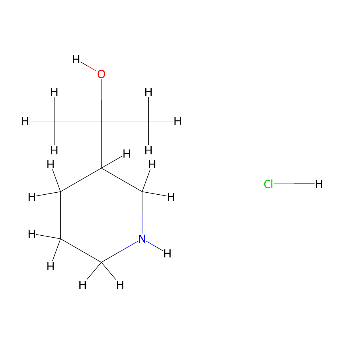 2-(Piperidin-3-yl)propan-2-ol hydrochloride molecular structure, CAS 1003560-59-5