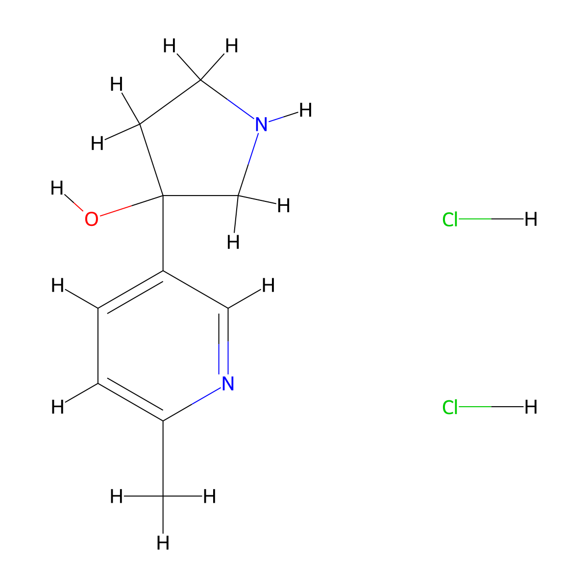 3-(6-Methylpyridin-3-yl)pyrrolidin-3-ol dihydrochloride molecular structure, CAS 1003560-82-4