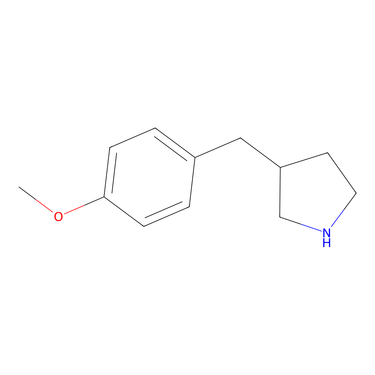 3-(4-Methoxybenzyl)pyrrolidine molecular structure, CAS 1003561-92-9