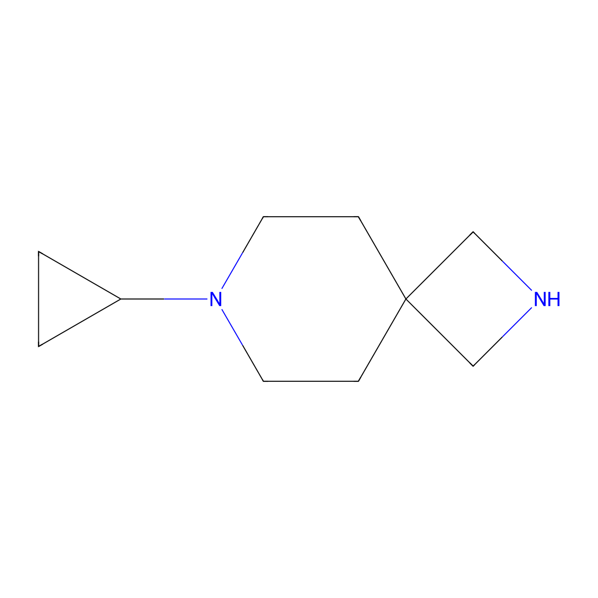 7-Cyclopropyl-2,7-diazaspiro[3.5]nonane molecular structure, CAS 1003564-37-1