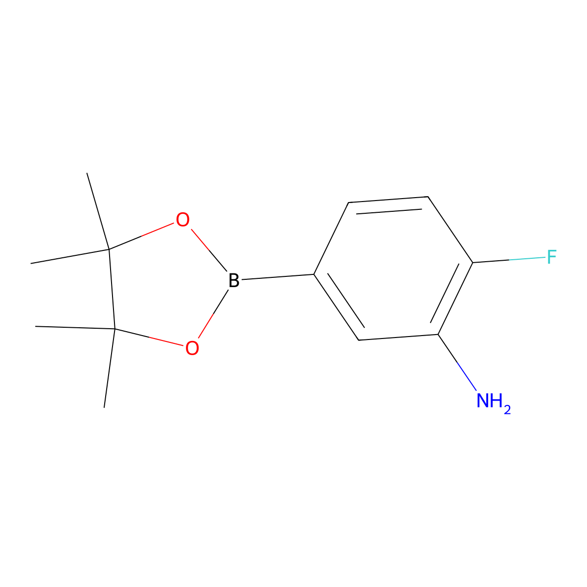 3-Amino-4-Fluorophenylboronic Acid, Pinacol Ester molecular structure, CAS 1003575-43-6