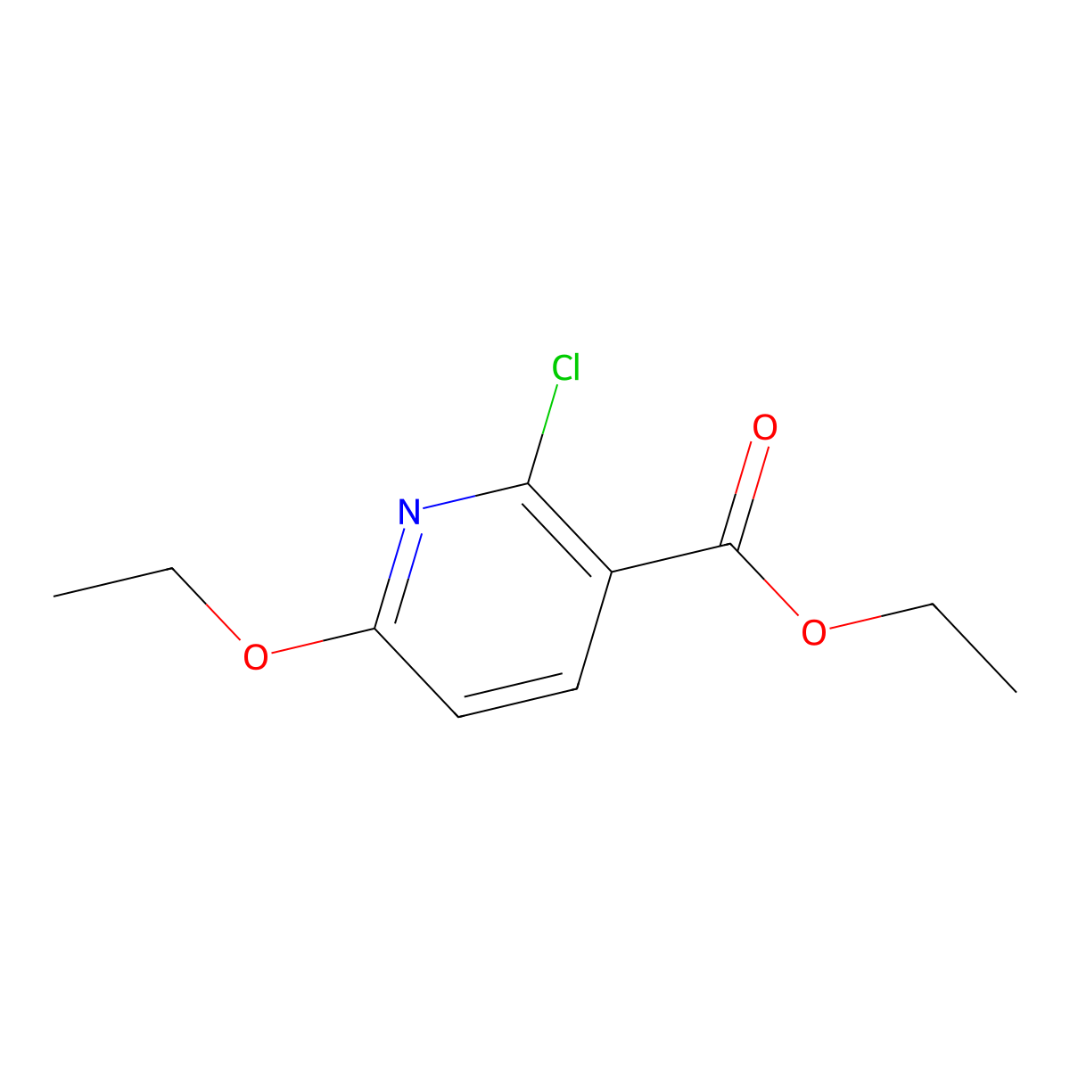 Ethyl 2-chloro-6-ethoxynicotinate molecular structure, CAS 1003578-20-8