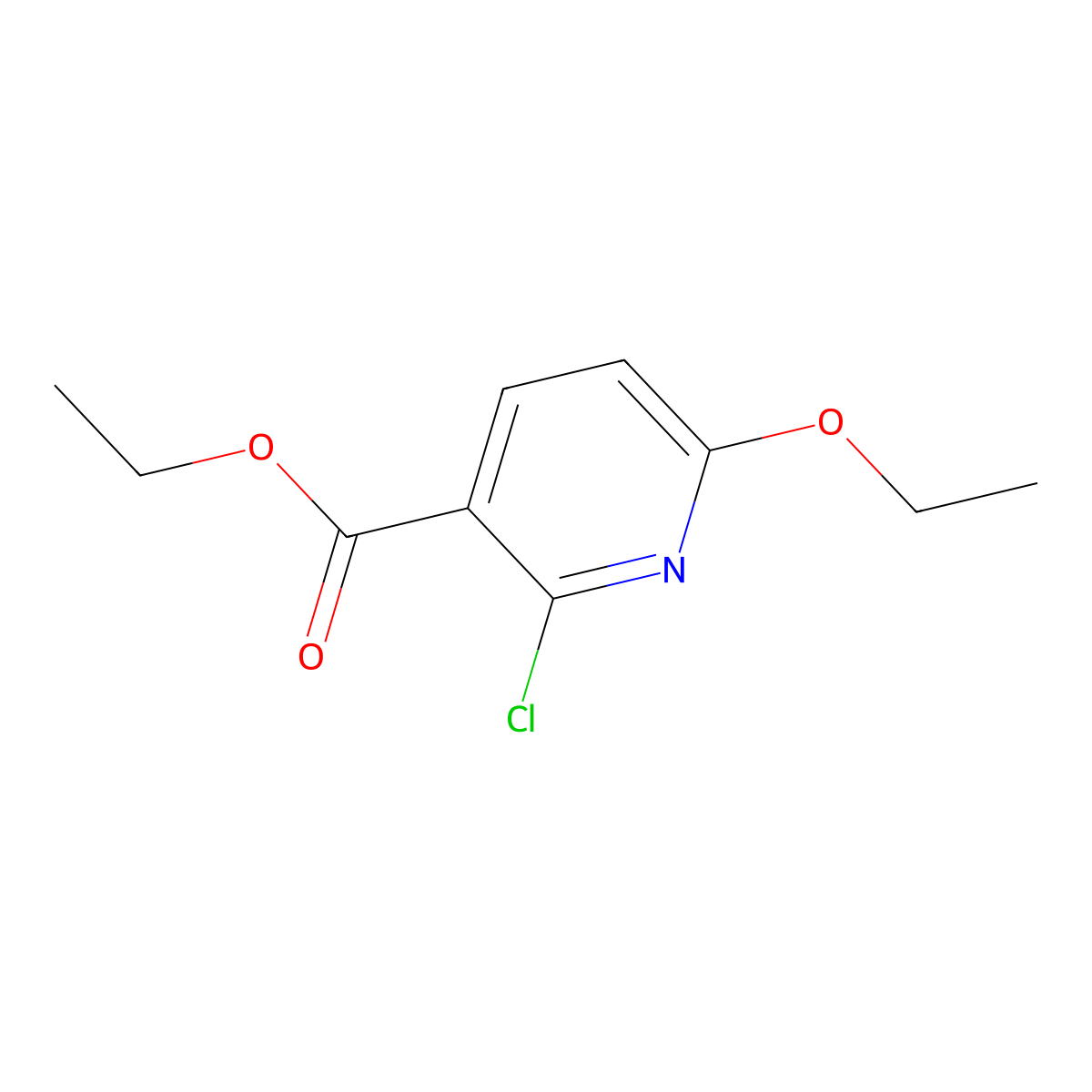 Ethyl 2-chloro-6-ethoxynicotinate molecular structure, CAS 1003578-20-8