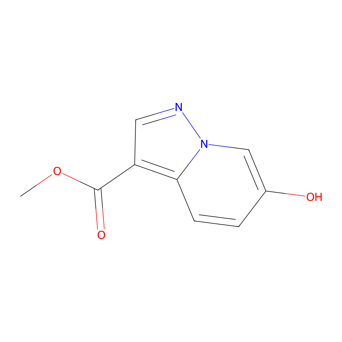 Methyl 6-hydroxypyrazolo[1,5-a]pyridine-3-carboxylate molecular structure, CAS 1003581-82-5