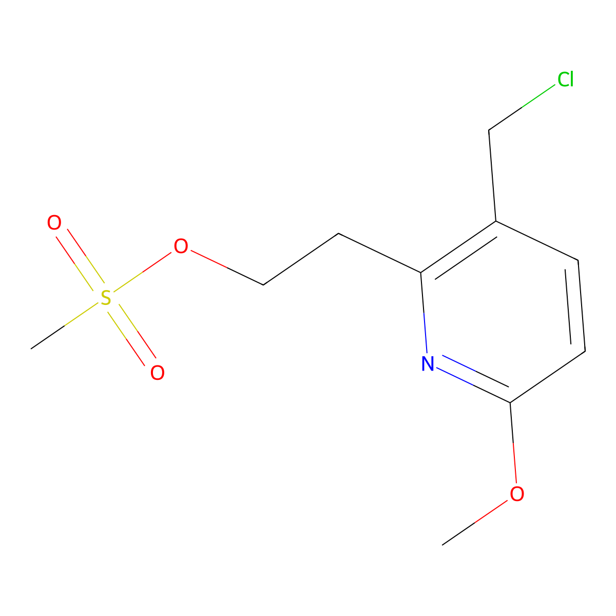 2-[3-(Chloromethyl)-6-methoxypyridin-2-yl]ethyl methanesulfonate molecular structure, CAS 1003589-87-4