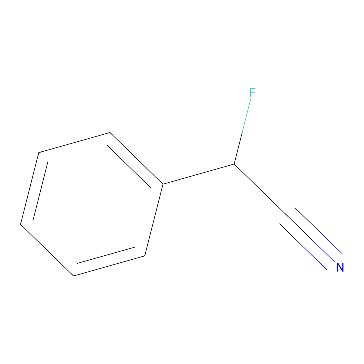 2-Fluoro-2-phenylacetonitrile molecular structure, CAS 10036-43-8