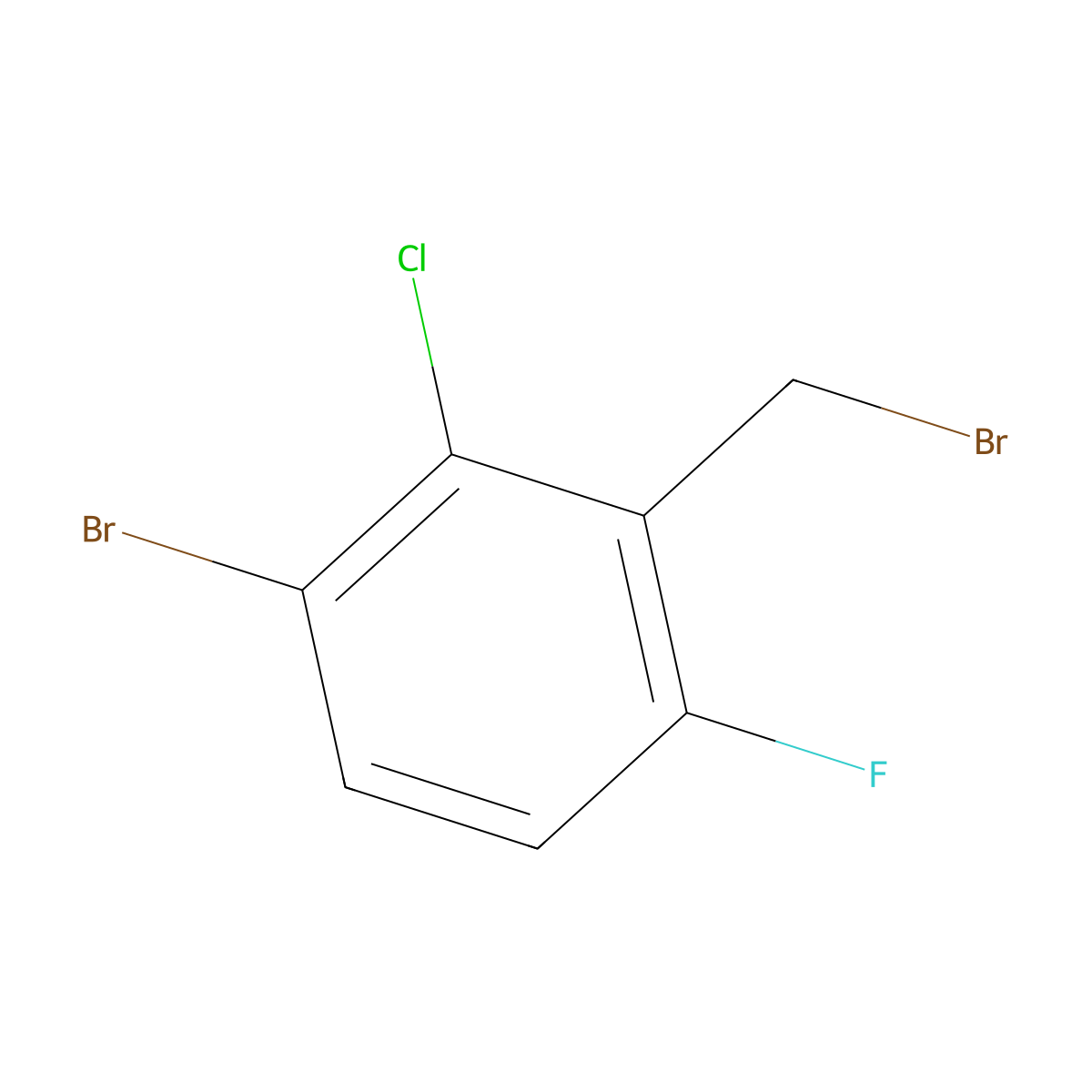 1-Bromo-3-(bromomethyl)-2-chloro-4-fluorobenzene molecular structure, CAS 1003608-90-9