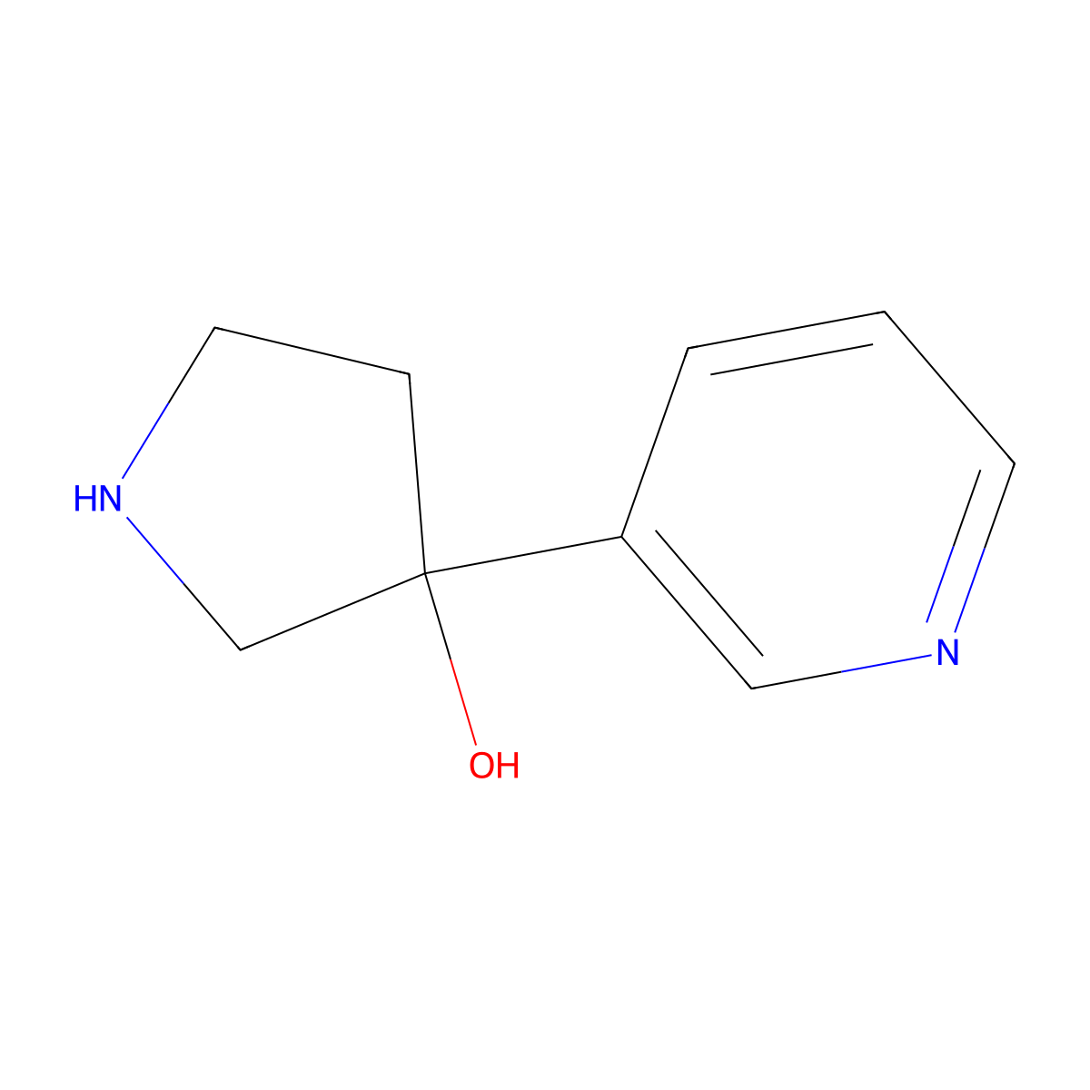 3-(Pyridin-3-yl)pyrrolidin-3-ol molecular structure, CAS 1003639-51-7