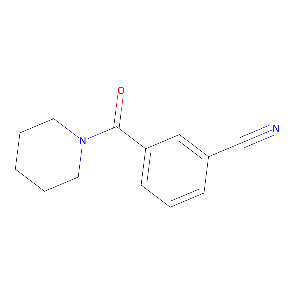 3-(Piperidine-1-carbonyl)benzonitrile molecular structure, CAS 1003647-40-2