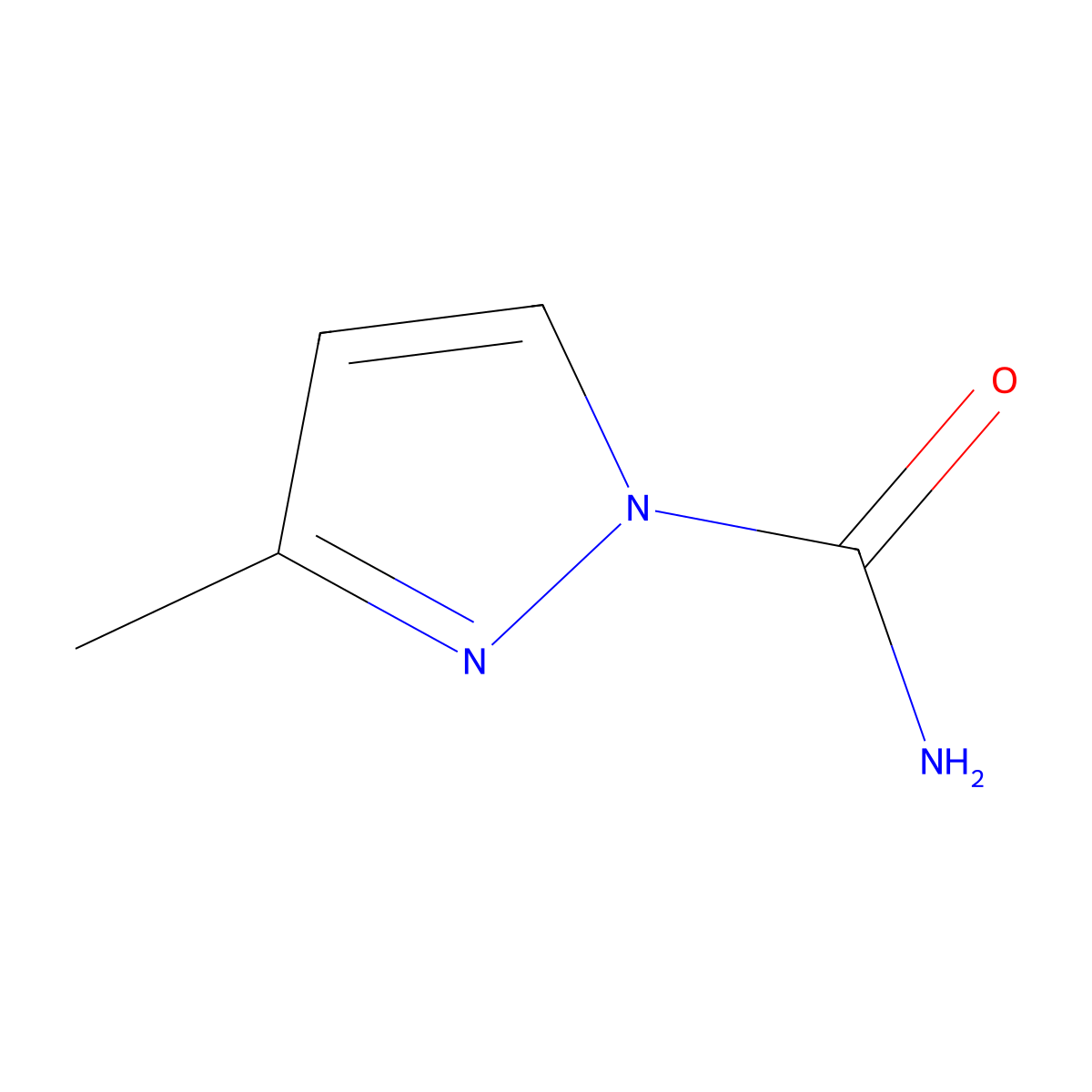 3(or 5)-Methyl-1H-pyrazole-1-carboxamide molecular structure, CAS 100365-72-8