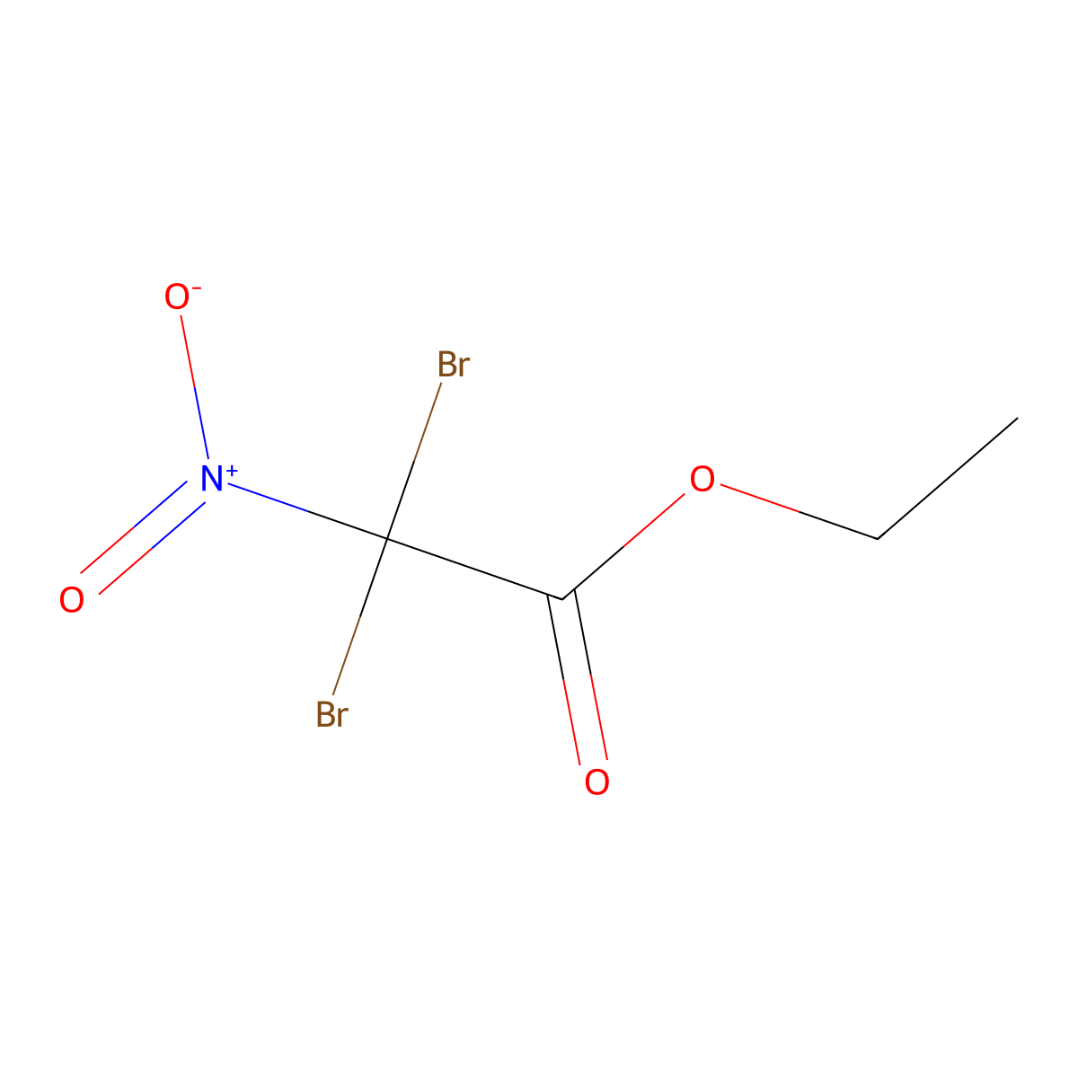 Ethyl 2,2-dibromo-2-nitroacetate molecular structure, CAS 100366-31-2