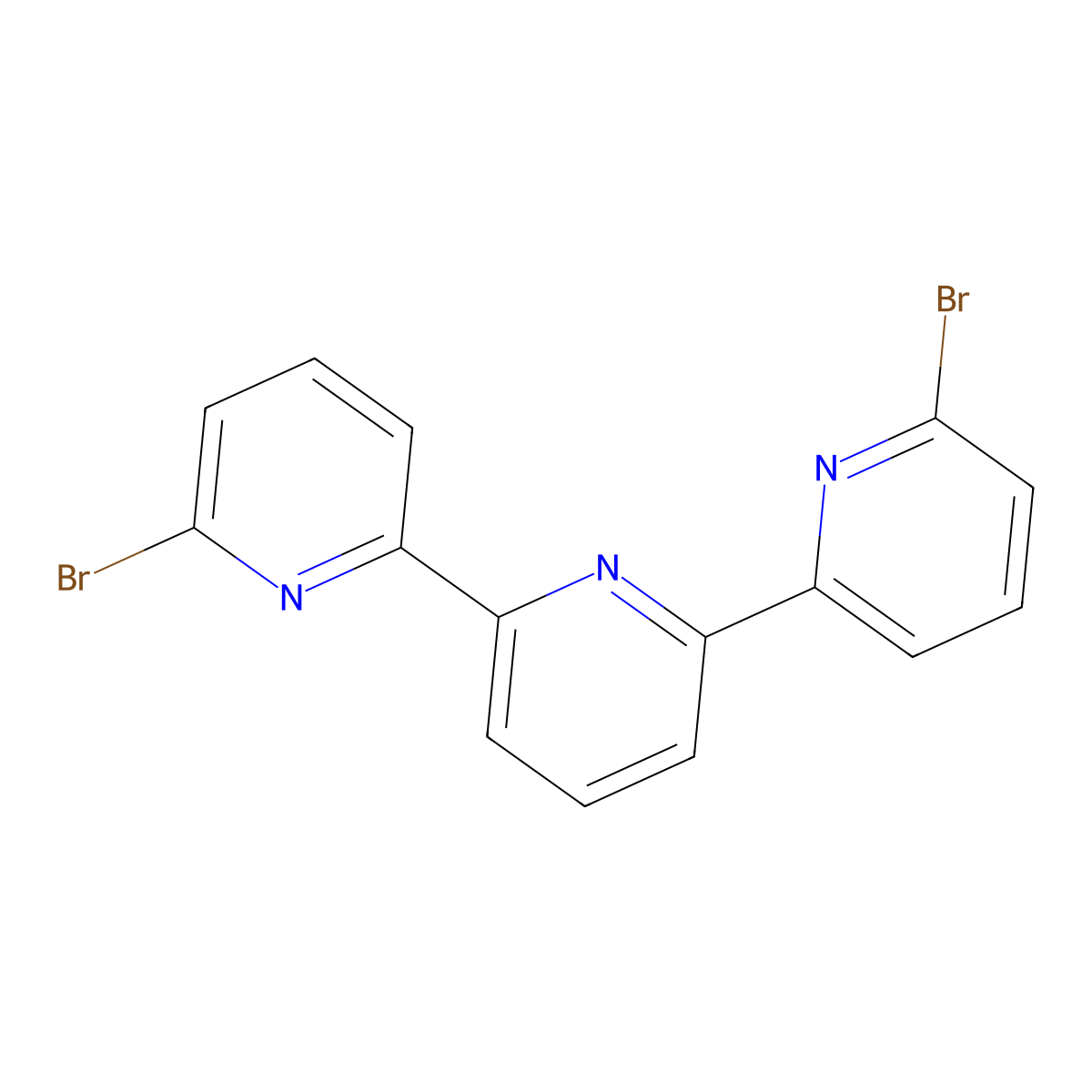 6,6''-Dibromo-2,2':6',2''-terpyridine molecular structure, CAS 100366-66-3