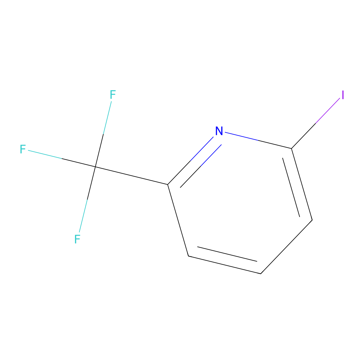 2-Iodo-6-(trifluoromethyl)pyridine molecular structure, CAS 100366-74-3