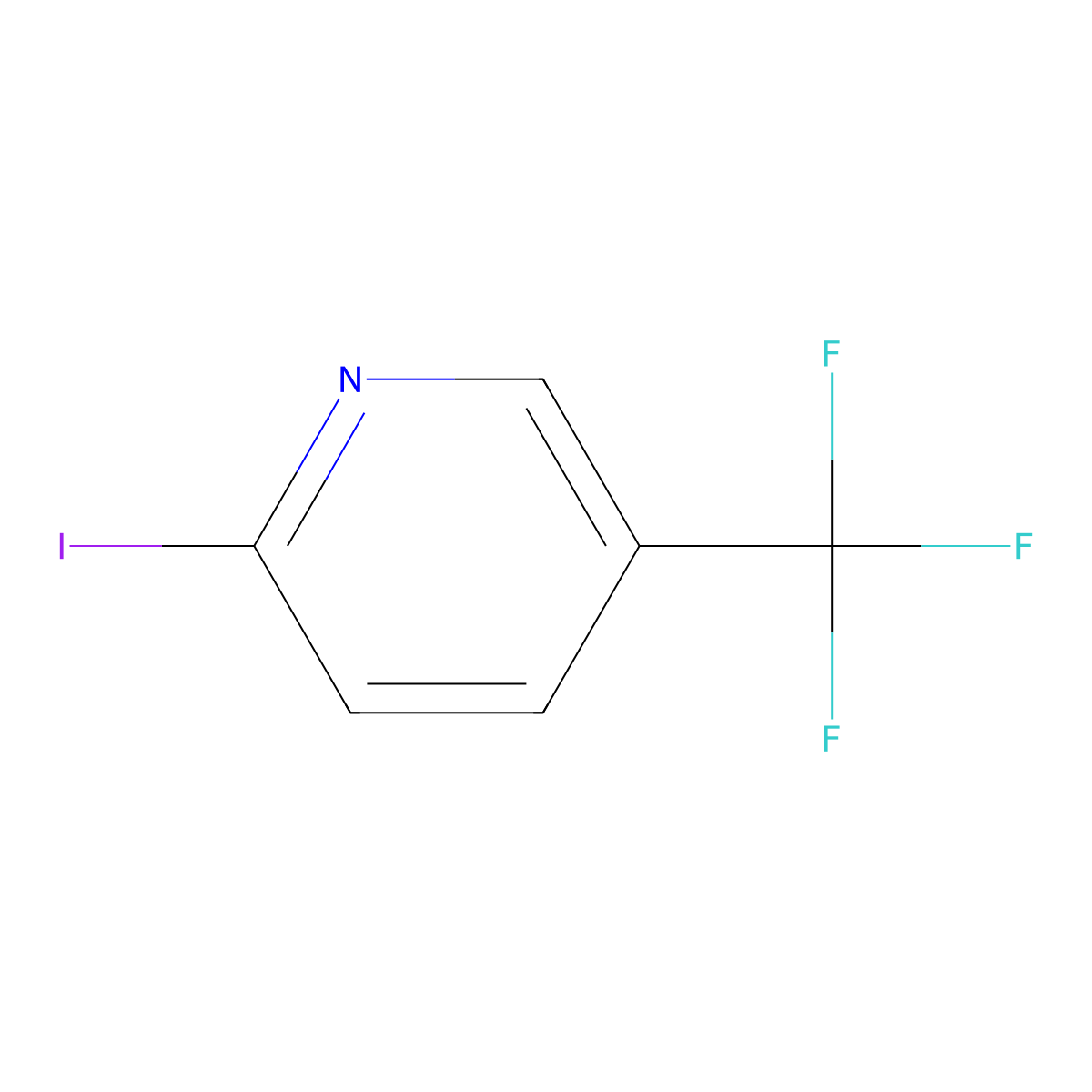 2-Iodo-5-(trifluoromethyl)pyridine molecular structure, CAS 100366-75-4