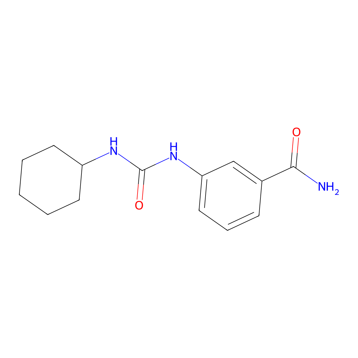 3-[(Cyclohexylcarbamoyl)amino]benzamide molecular structure, CAS 1003668-94-7