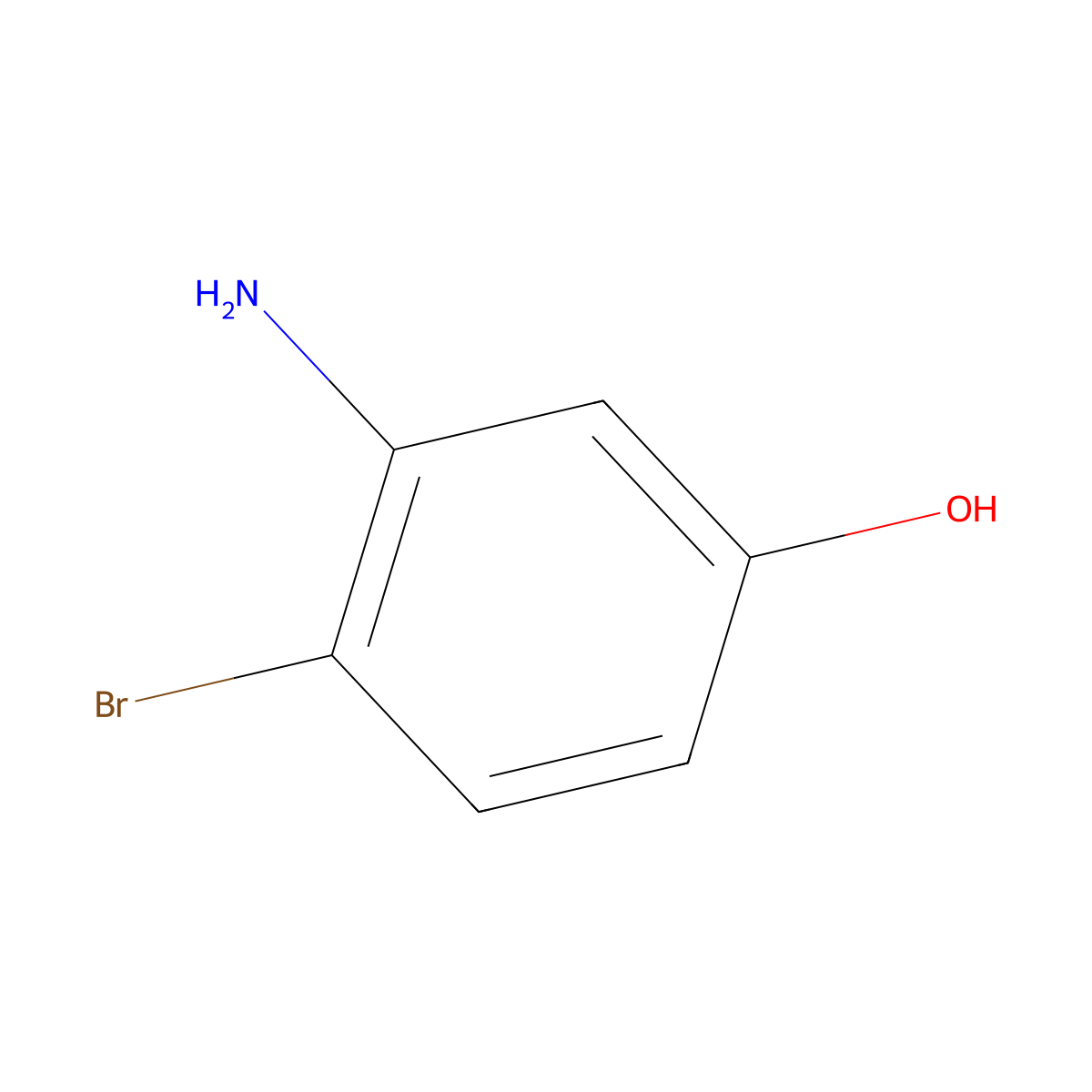 3-Amino-4-bromophenol molecular structure, CAS 100367-37-1