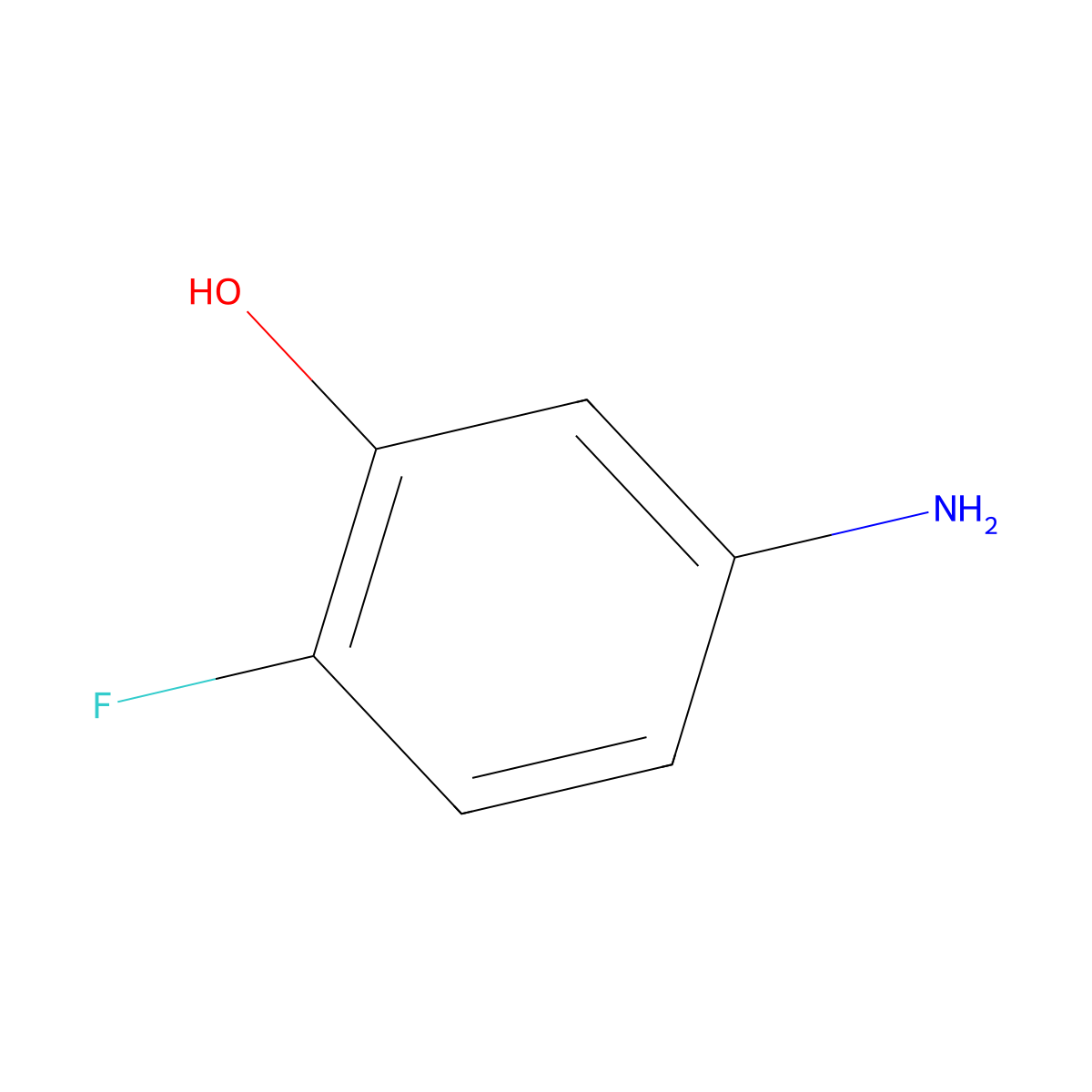 5-Amino-2-fluorophenol molecular structure, CAS 100367-48-4