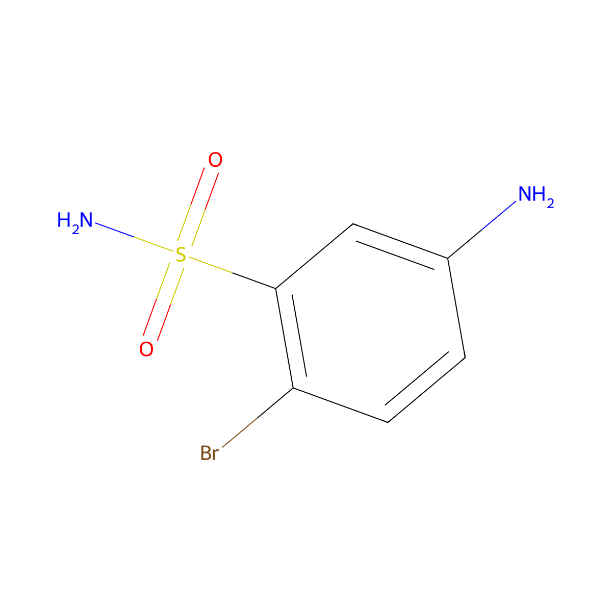 5-Amino-2-bromobenzenesulfonamide molecular structure, CAS 100367-51-9