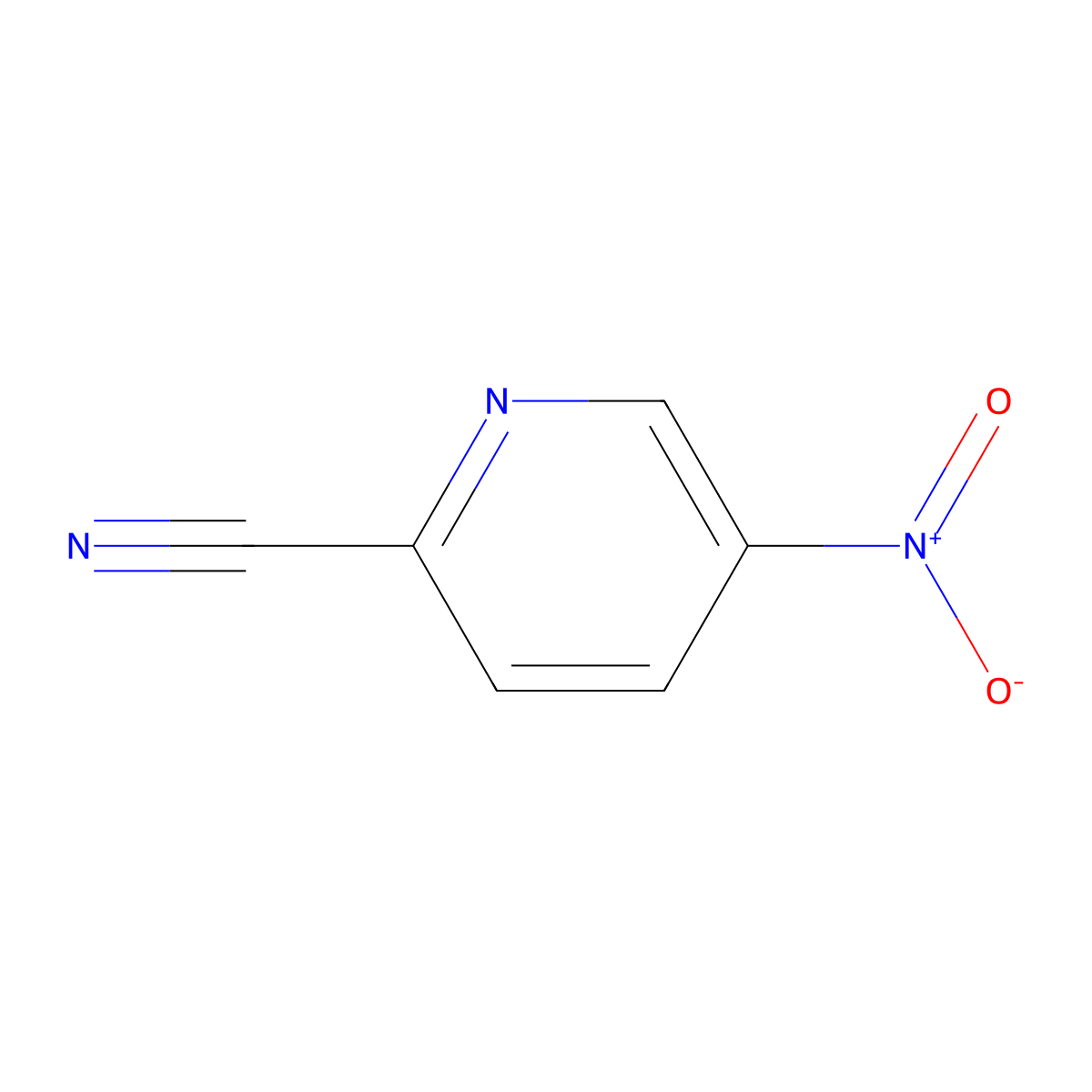 2-Cyano-5-nitropyridine molecular structure, CAS 100367-55-3