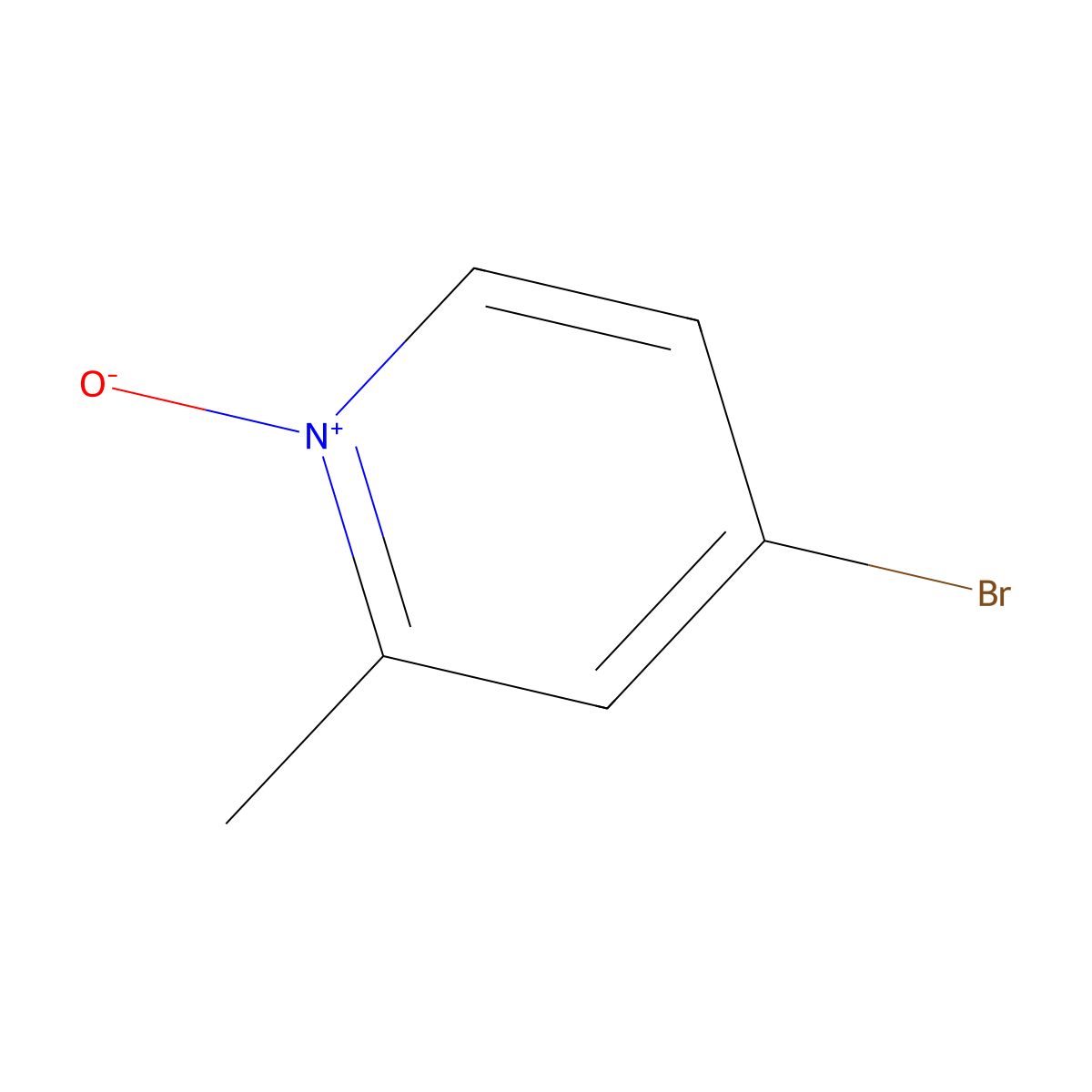 4-Bromo-2-methylpyridine 1-oxide molecular structure, CAS 100367-74-6